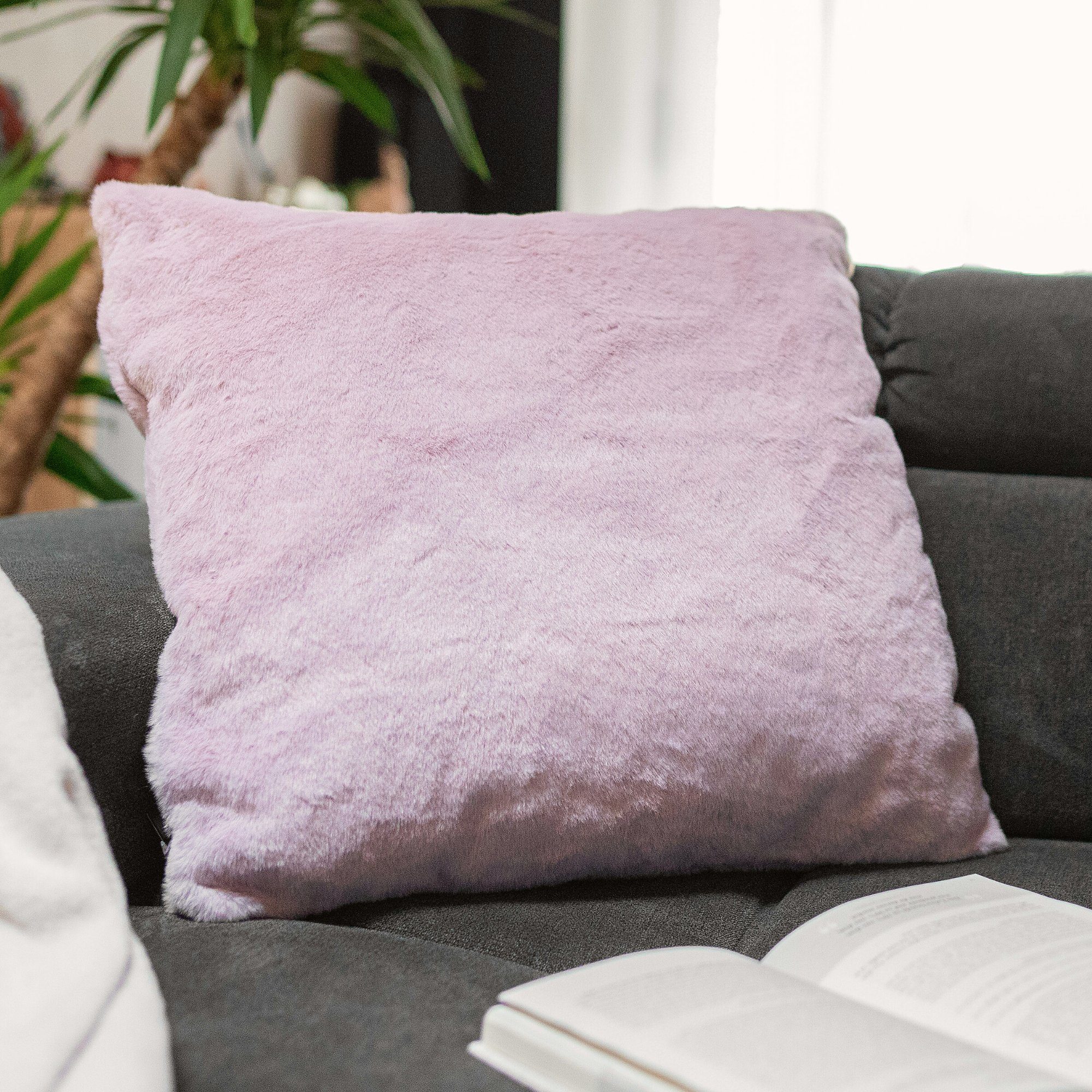 REALLaxx Fellkissen Eliane, 45x45cm, flauschiges Kunstfellkissen, mit Bezug günstig online kaufen