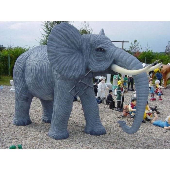 JVmoebel Skulptur Figur Garten Statue Skulptur Figuren Skulpturen Dekoration Elefant Skulpturen