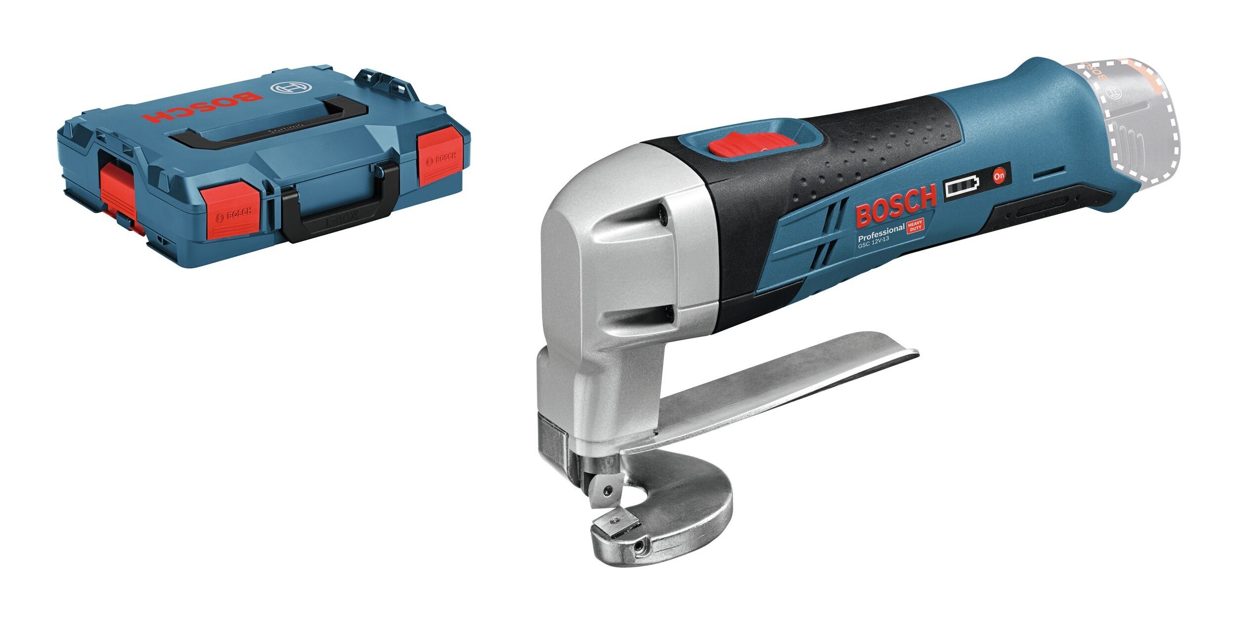 Bosch Professional Akku-Blechschere GSC 12V-13, 12 in V, Ohne Akku - in L-BOXX 102