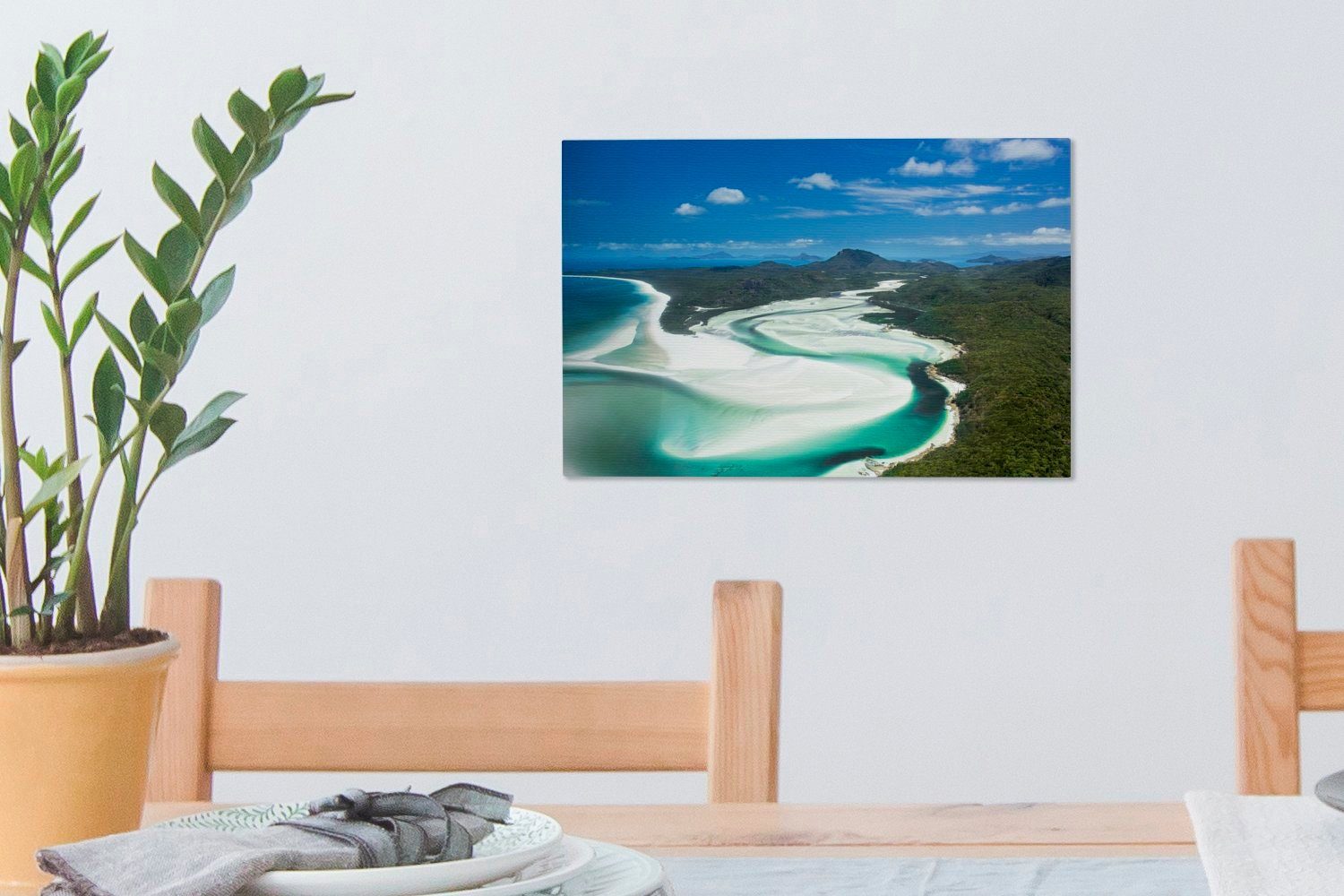 Wandbild (1 OneMillionCanvasses® Pfingstsonntag-Inseln, St), 30x20 Aufhängefertig, cm Leinwandbild Wanddeko, Leinwandbilder, Australien,