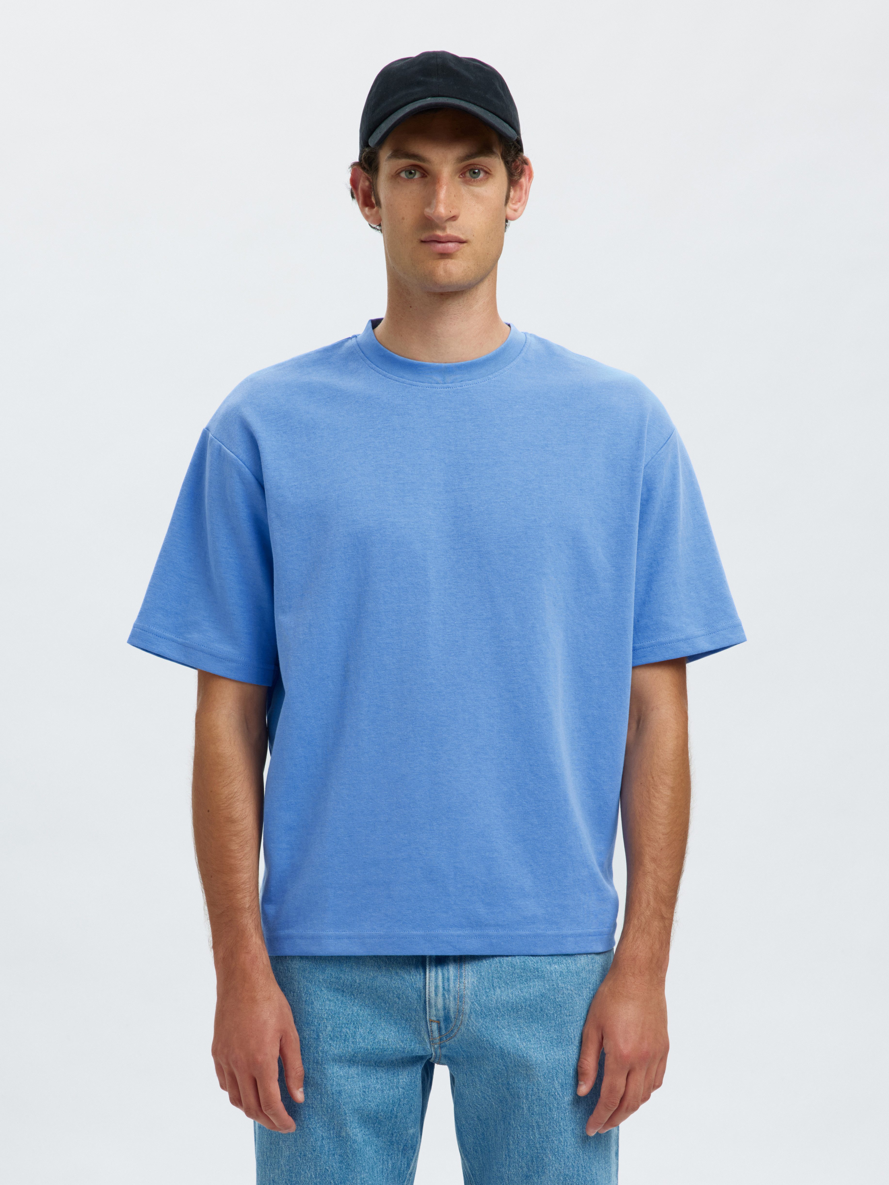 SELECTED HOMME Rundhalsshirt SLHLOOSEOSCAR SS O-NECK günstig online kaufen