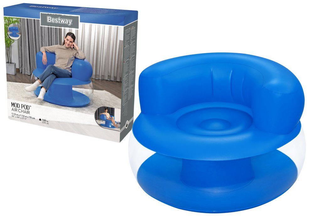 BESTWAY Whirlpoolsitz Aufblasbarer Blauer Stuhl 112 x 112 x 70 cm Bestway 75138