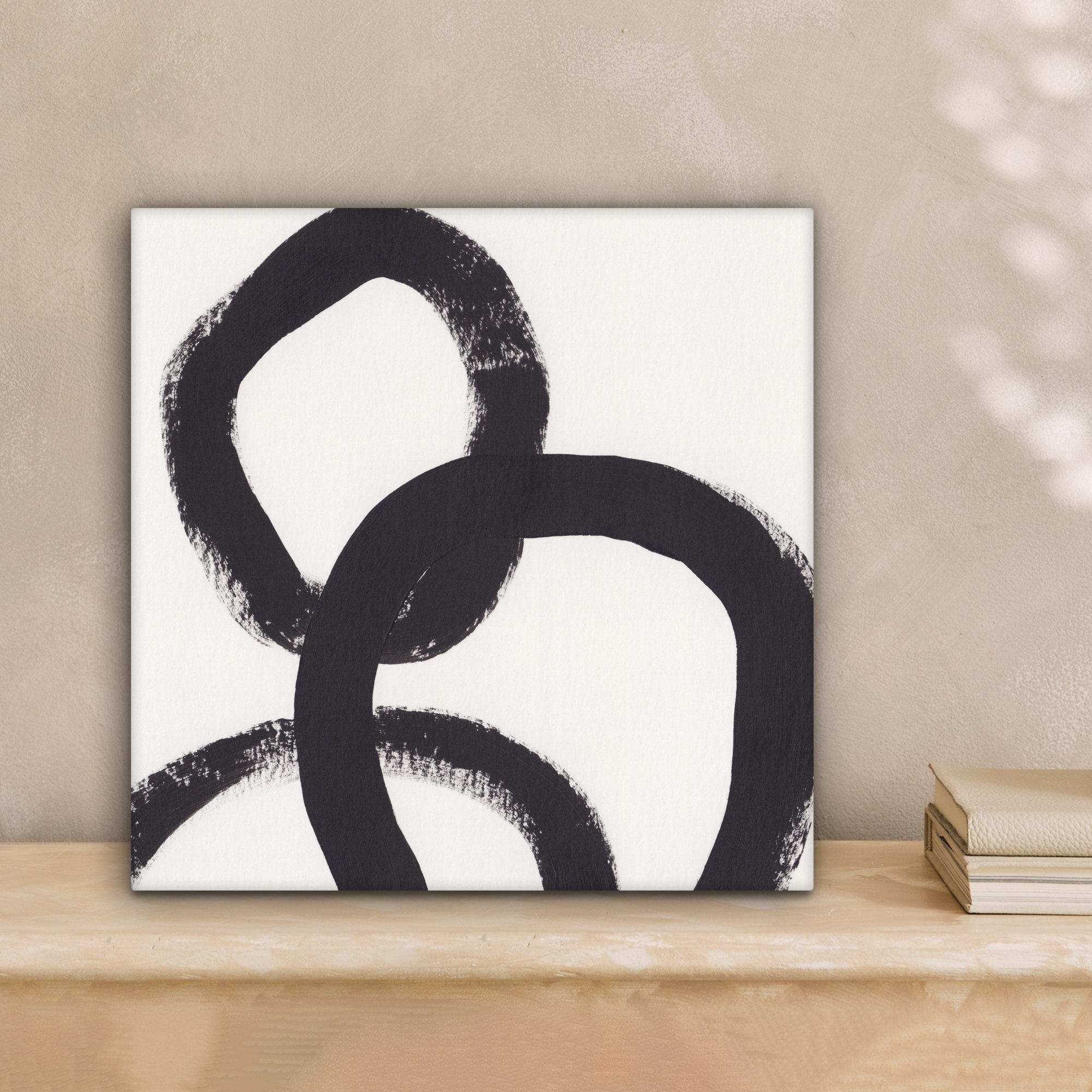 OneMillionCanvasses® Leinwandbild Abstrakt - Formen - Schwarz - Kreise, Fot günstig online kaufen