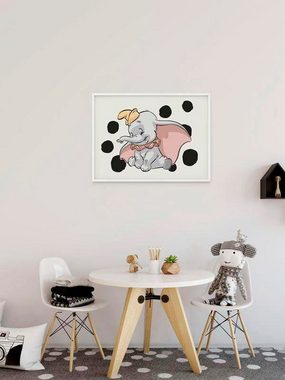 Komar Poster Dumbo Dots Landscape, Disney (1 St), Kinderzimmer, Schlafzimmer, Wohnzimmer