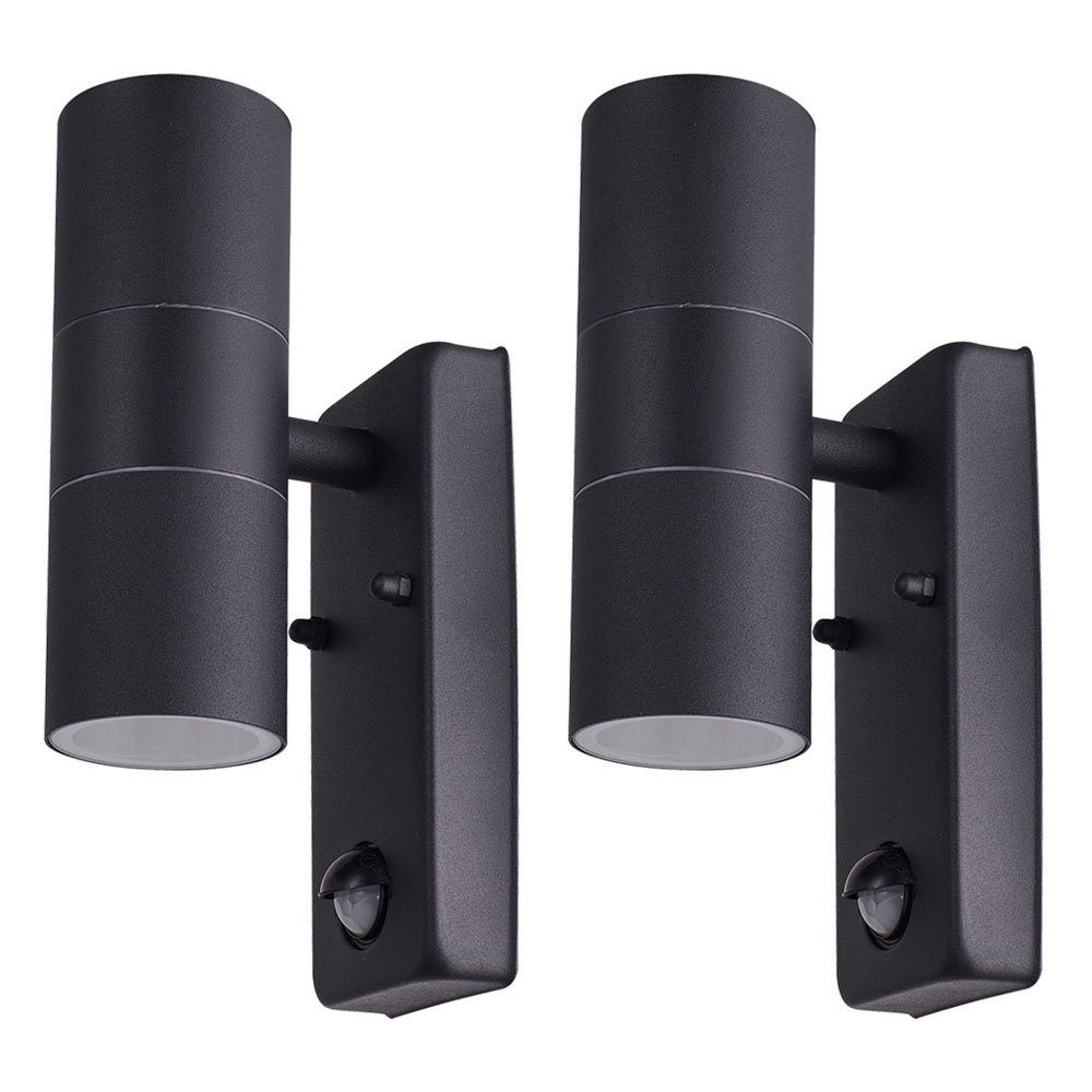 etc-shop LED Außen-Wandleuchte, Leuchtmittel inklusive, Warmweiß, Farbwechsel, Außenwandleuchte mit Bewegungsmelder LED Wand Außenleuchte