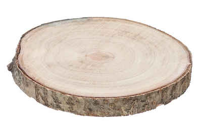 Meinposten Dekoschale Baumscheibe Brett Holz Holzscheibe Ø 18 - 21 cm (1 St)