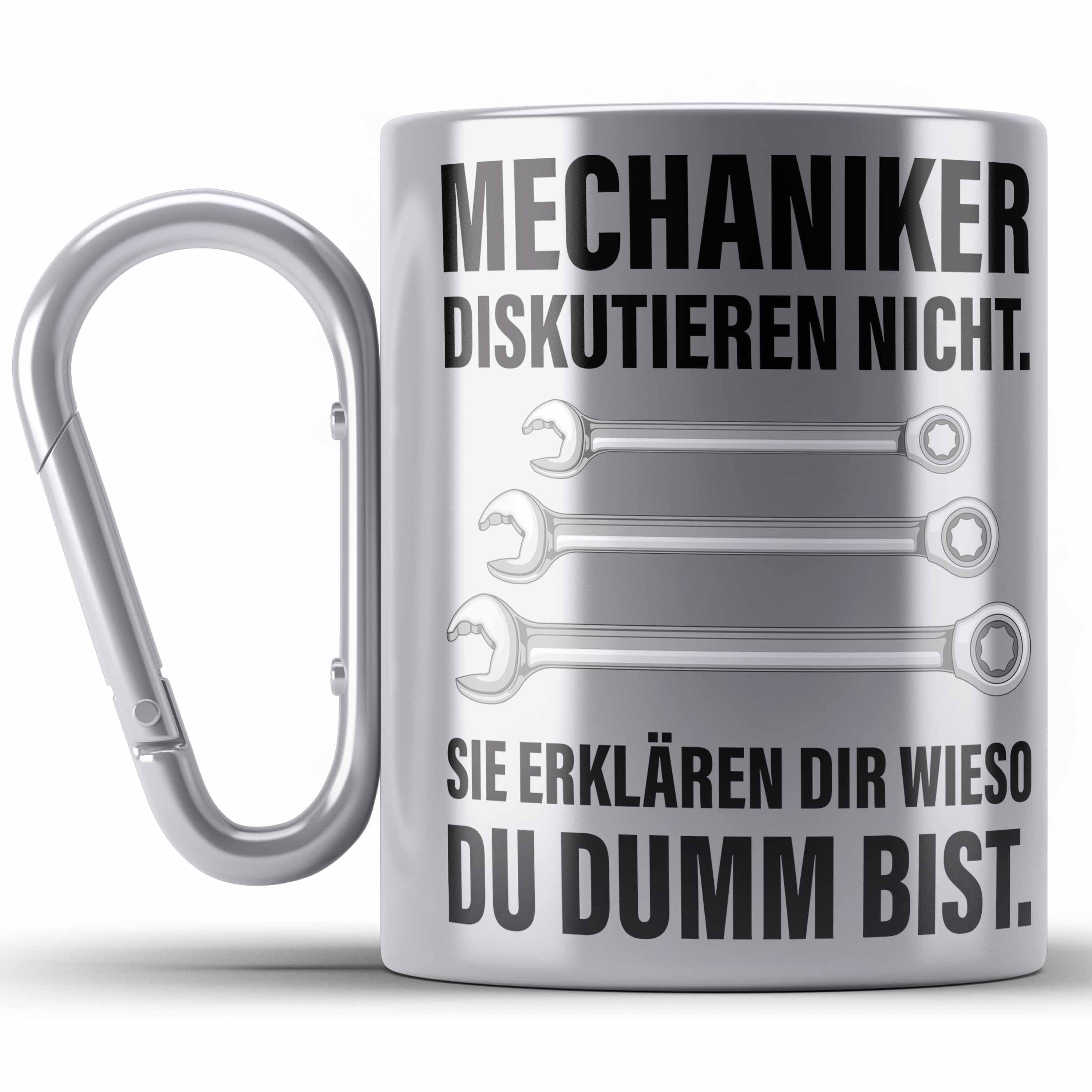 Trendation Thermotasse KFZ Mechaniker Geschenk Lustig Edelstahl Tasse Automechaniker Mechatro