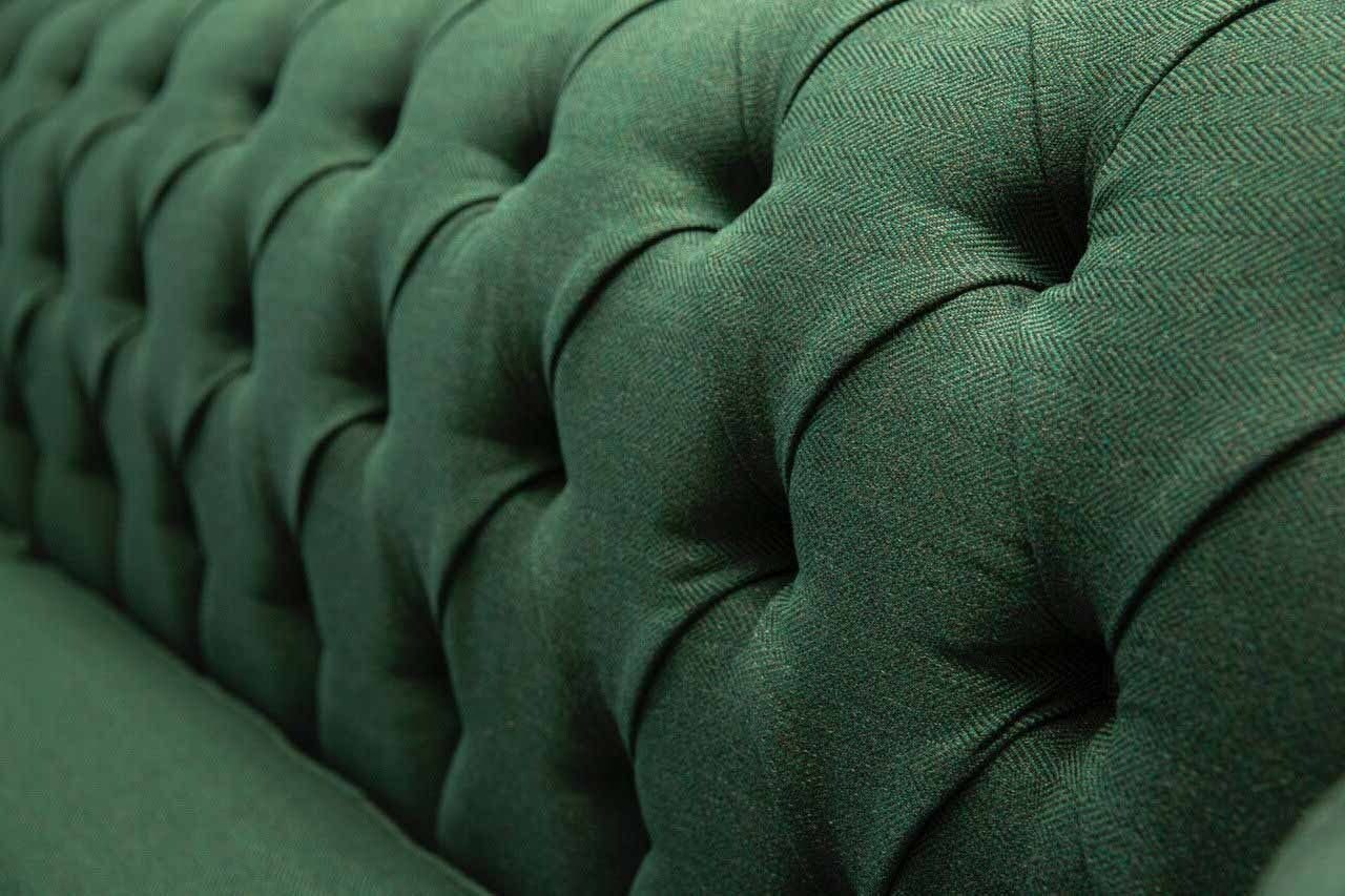 Polster, Modern JVmoebel Design 3 Wohnzimmer Chesterfield Sofa Europe In Sitzer Made Grün Sofa