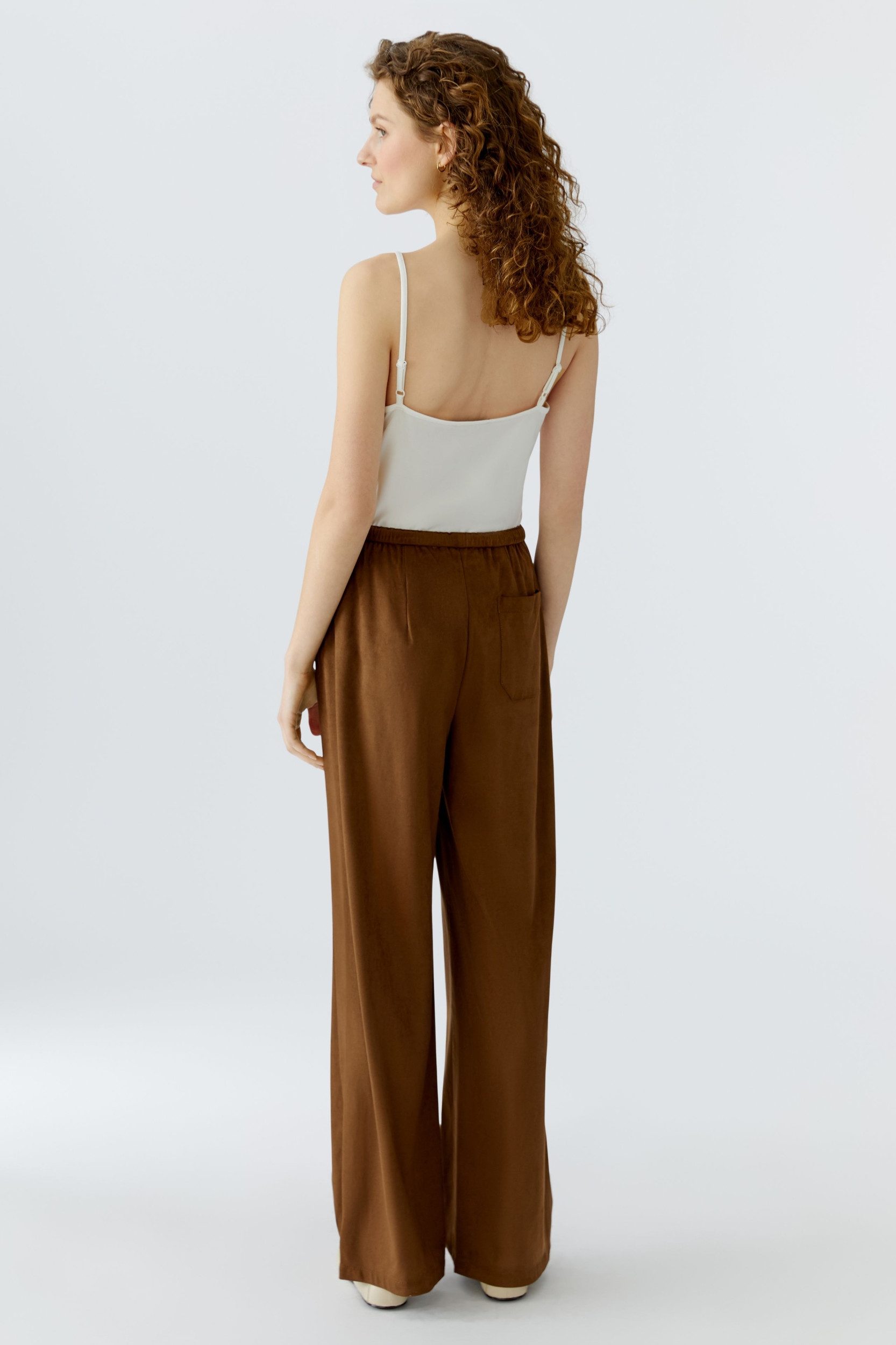 Oui 5-Pocket-Jeans Hose fondue fudge