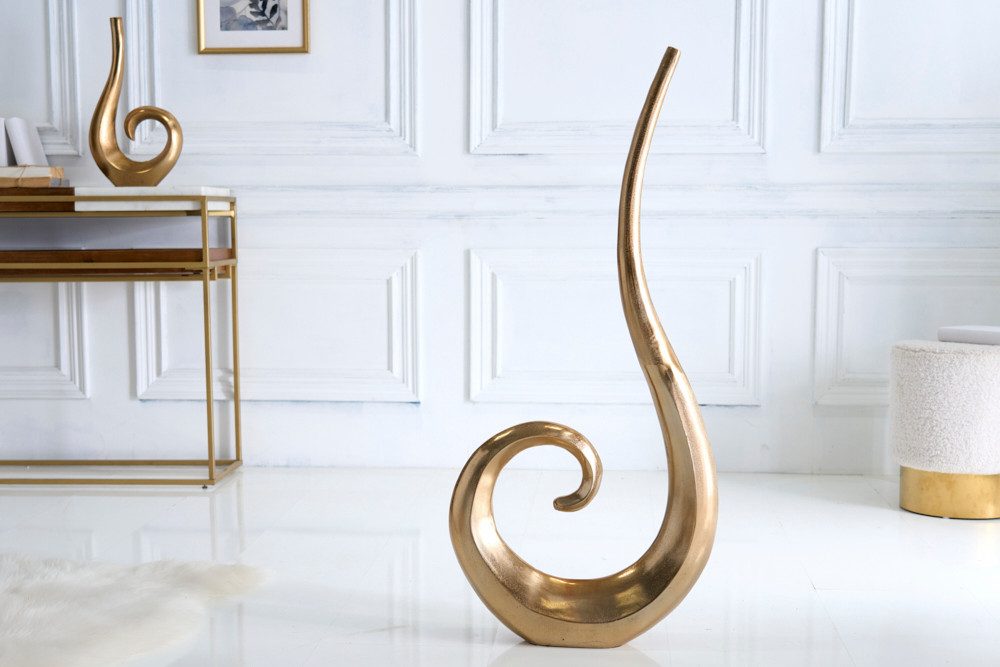 riess-ambiente Dekovase WAVE XL 106cm gold (Einzelartikel, 1 St), Wohnzimmer · Dekoration · groß · Boden · Metall