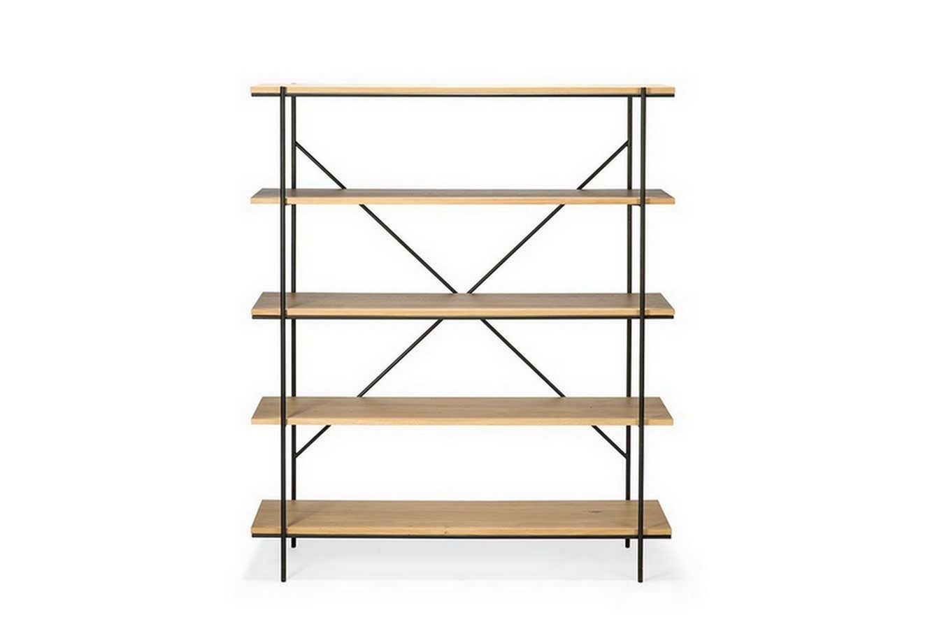 daslagerhaus living Standregal Regal Rise Eiche Metall H 165 cm