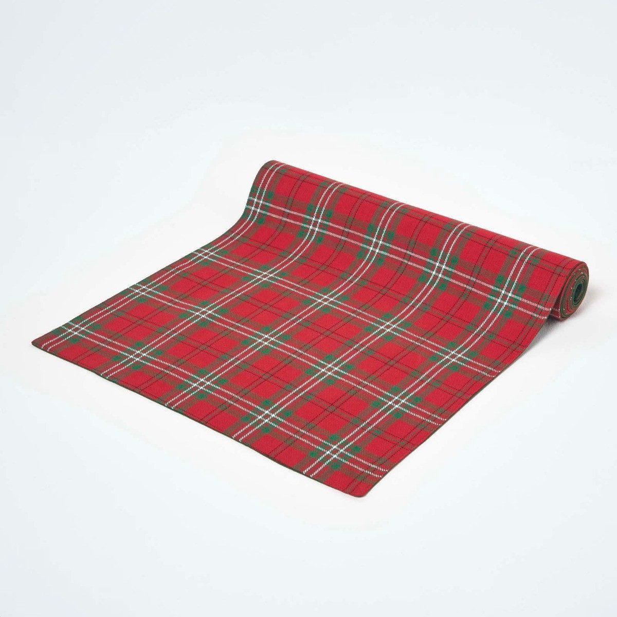 Homescapes Tischläufer Edward Tartan Tischläufer rot kariert – 44 x 178 cm, günstig online kaufen