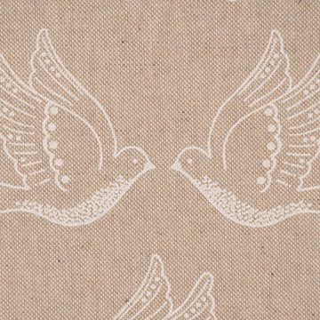 SCHÖNER LEBEN. Tischläufer SCHÖNER LEBEN. Tischläufer Peace Dove Iconic Taubenpaar natur weiß, handmade