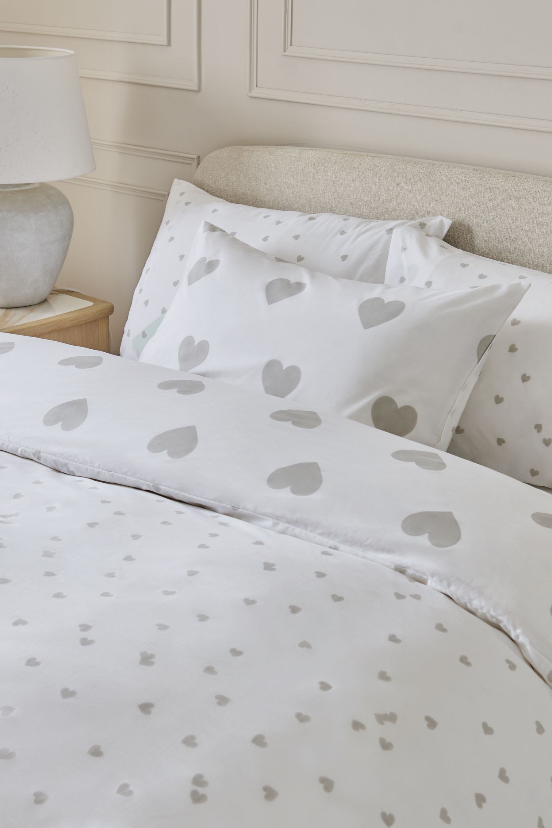 Next Bett-Set Wendbarer Bettbezug und Kissenbezug mit Herzmotiv, Bezug: Pol günstig online kaufen