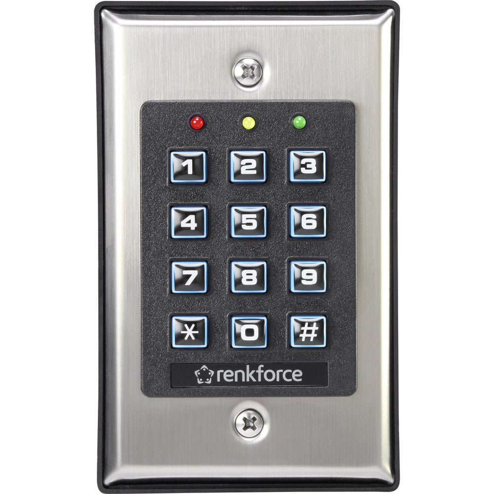 Renkforce Türschlossantrieb Renkforce 1582597 Codeschloss Aufputz mit beleuchteter Tastatur