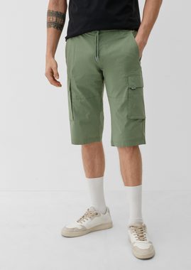 s.Oliver Bermudas Relaxed: Shorts mit Tunnelzug Durchzugkordel, Logo