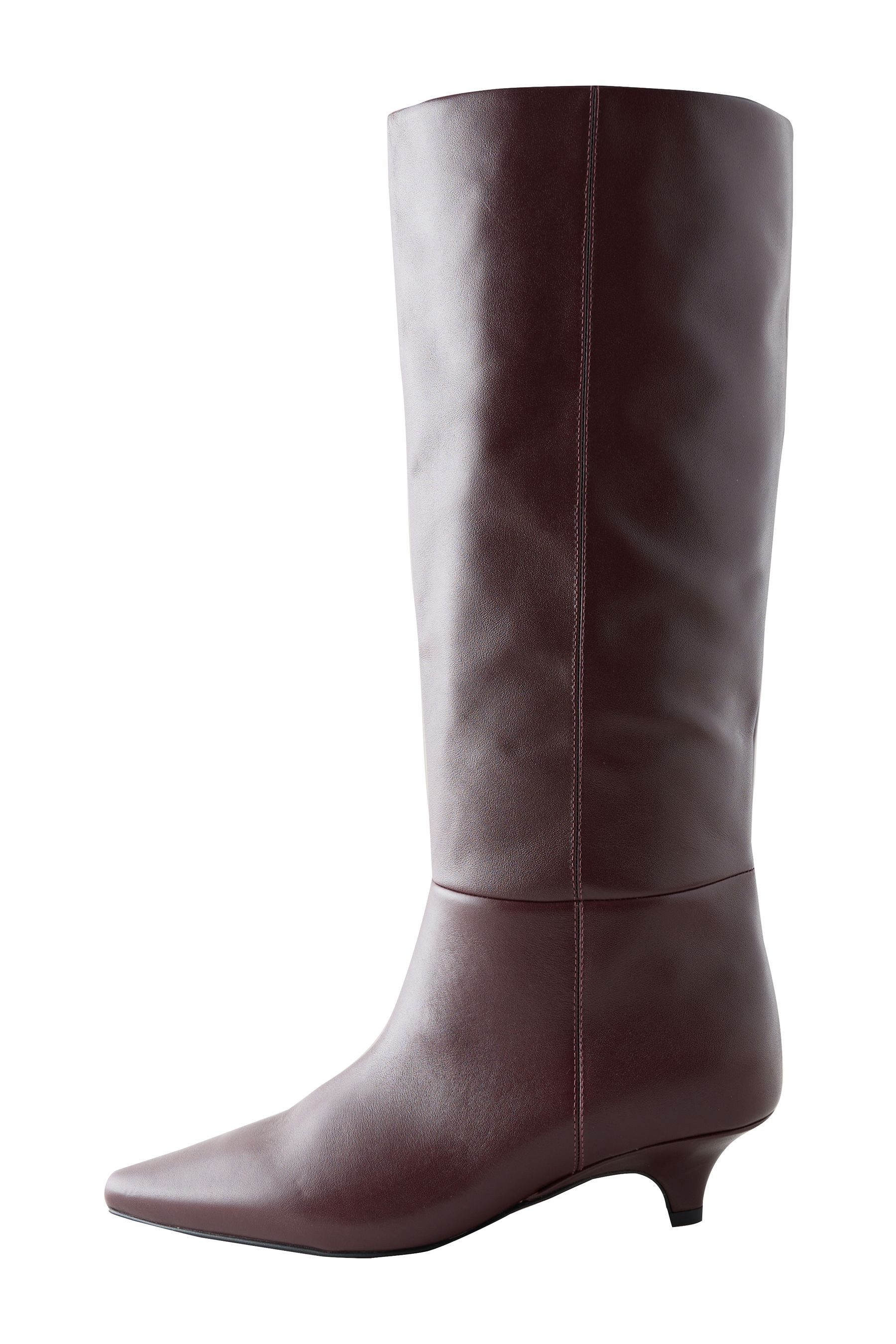 Next N. Premium Kniehohe Stiefel mit Kitten-Heel Stiefel