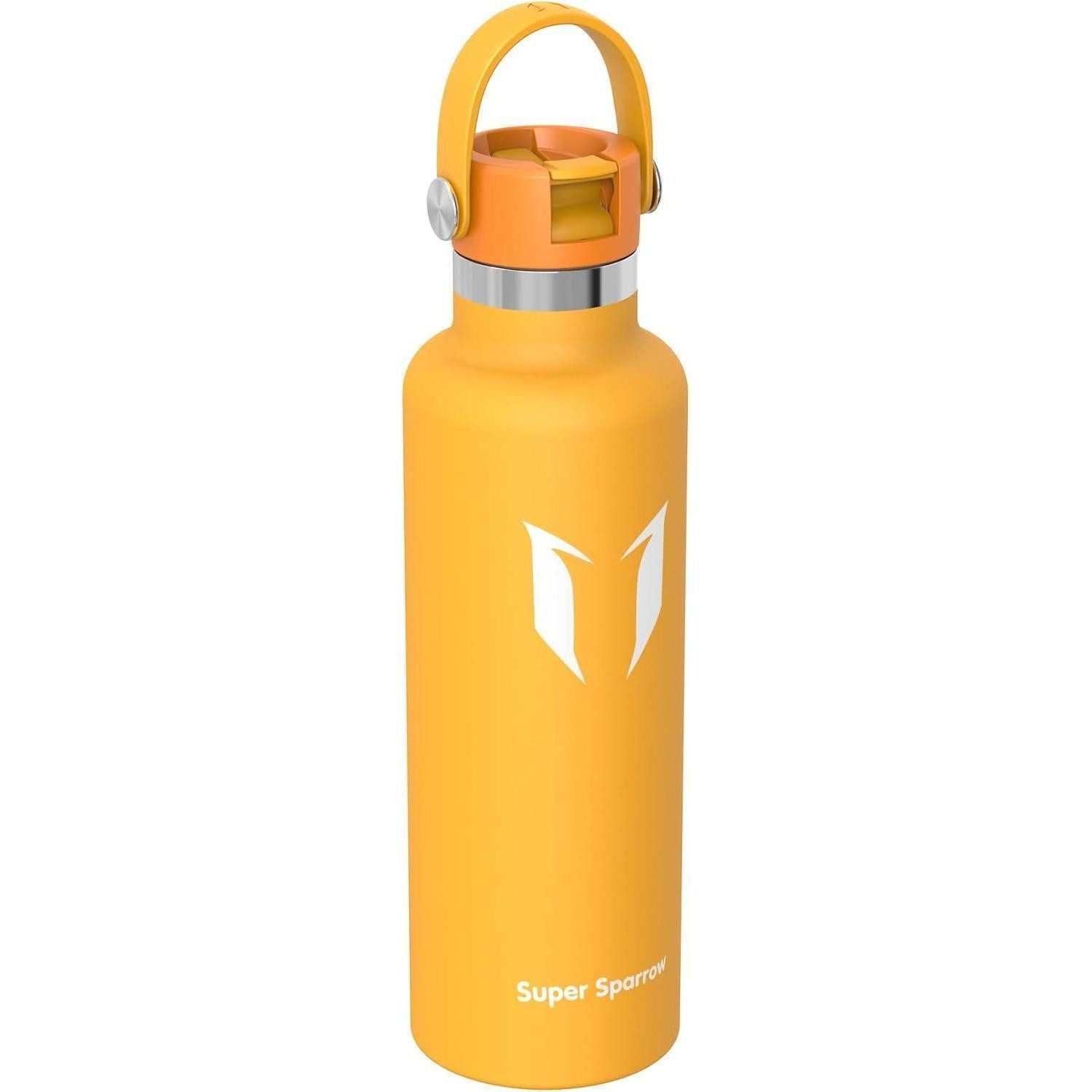 LuxusKollektion Thermoflasche Trinkflasche Edelstahl BPAfrei Strohhalm 500ml 750ml 1L 750 ml C Mango