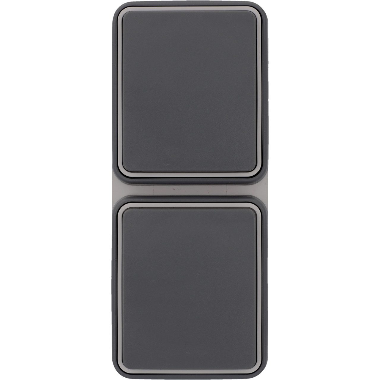 UNITEC Aufputz-Steckdose Unitec Steckdose Aufputz 2-fach Feuchtraum Mini
