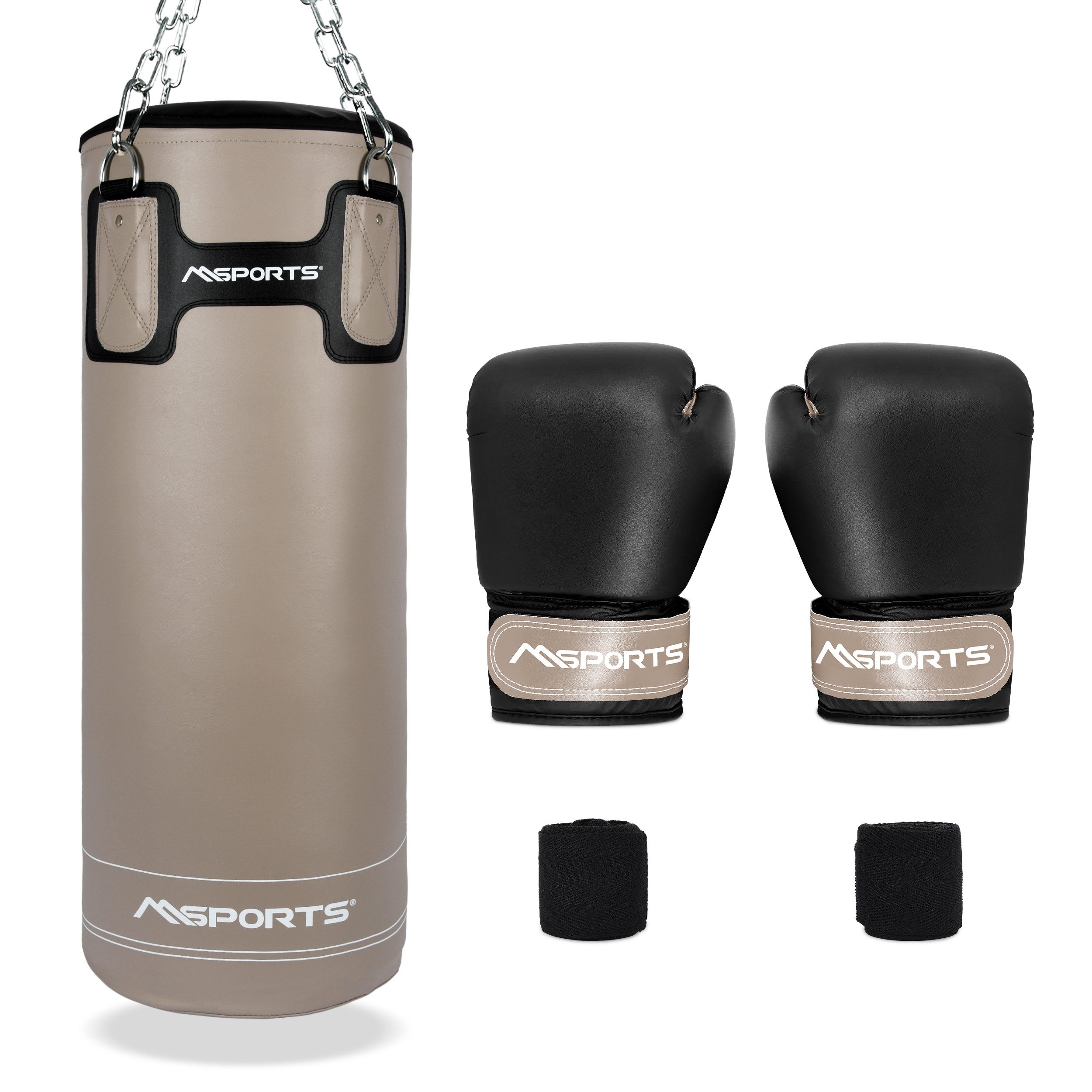 MSports® Boxsack Boxset Boxsack Set Professional 25 kg inkl. Boxhandschuh und Tasche