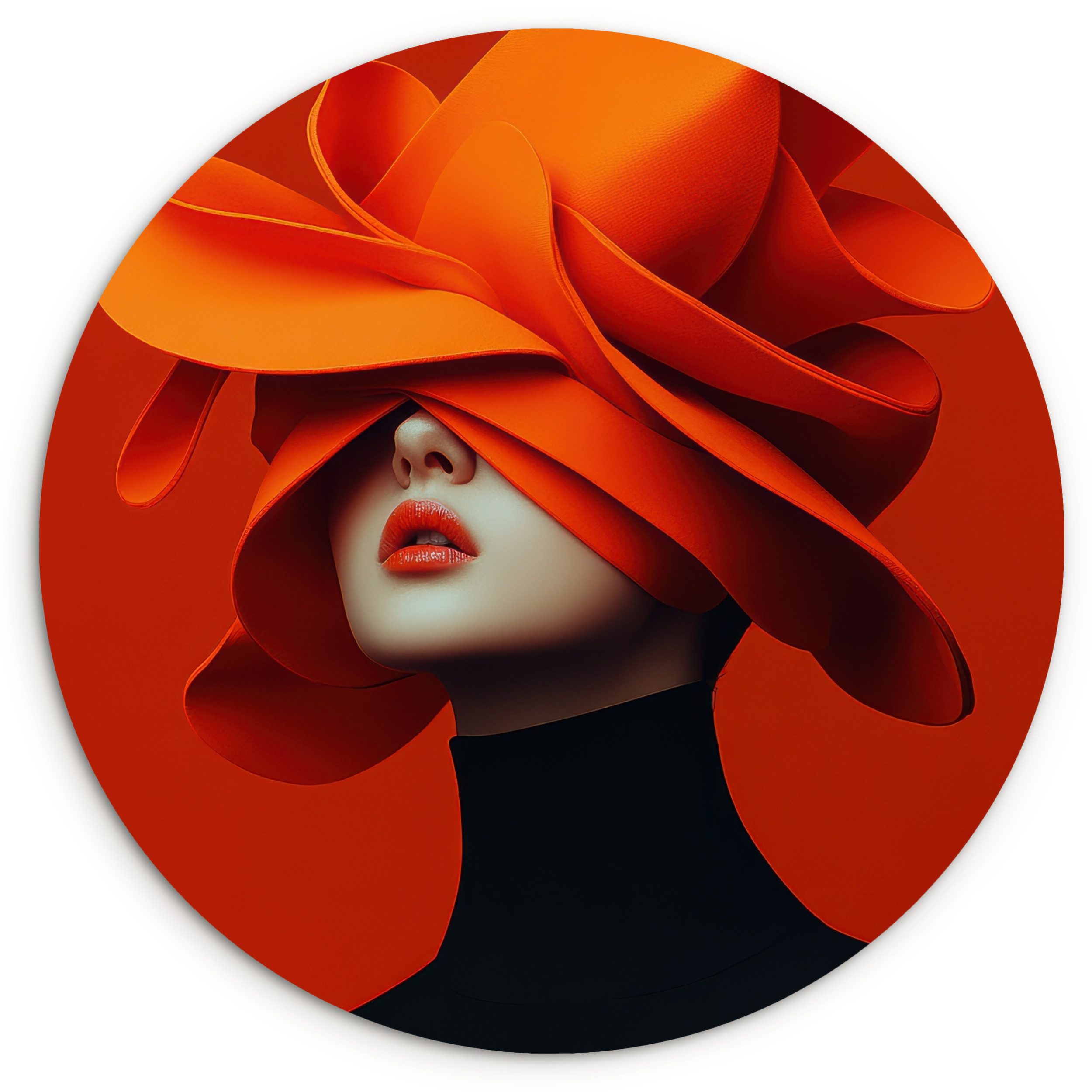 MuchoWow Gemälde Orange - Hut - günstig online kaufen