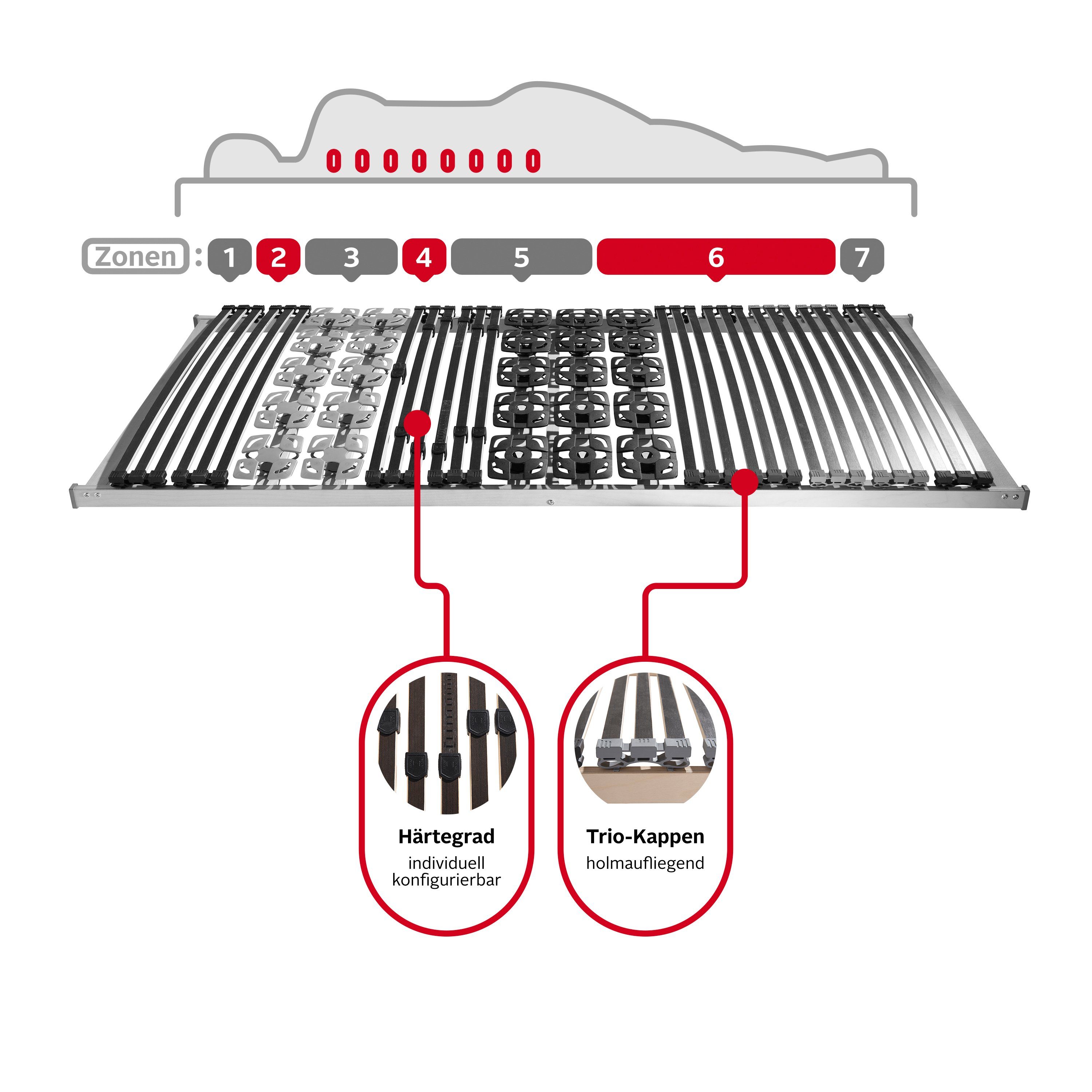 Lattenrost Modul Premium 5, Beco, Kopfteil nicht verstellbar, Fußteil nicht günstig online kaufen