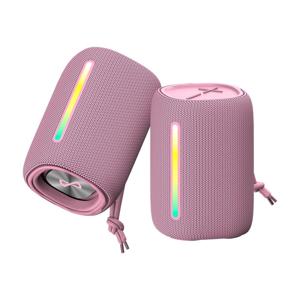 Forever Bluetooth-Lautsprecher BS-10 LED rosa Bluetooth-Lautsprecher