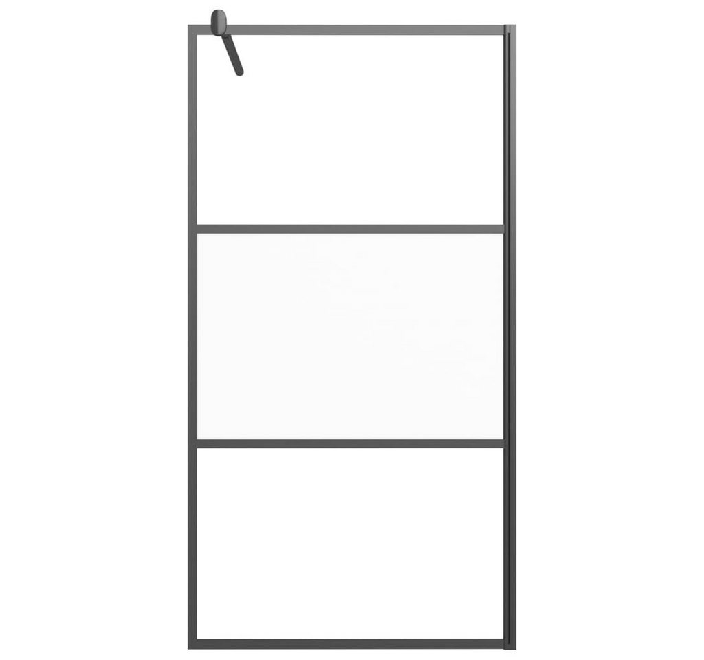 Thumbnail - vidaXL Duschwand Duschwand für Walk-In Dusche 100x195cm ESG Halbmattiert Schwarz