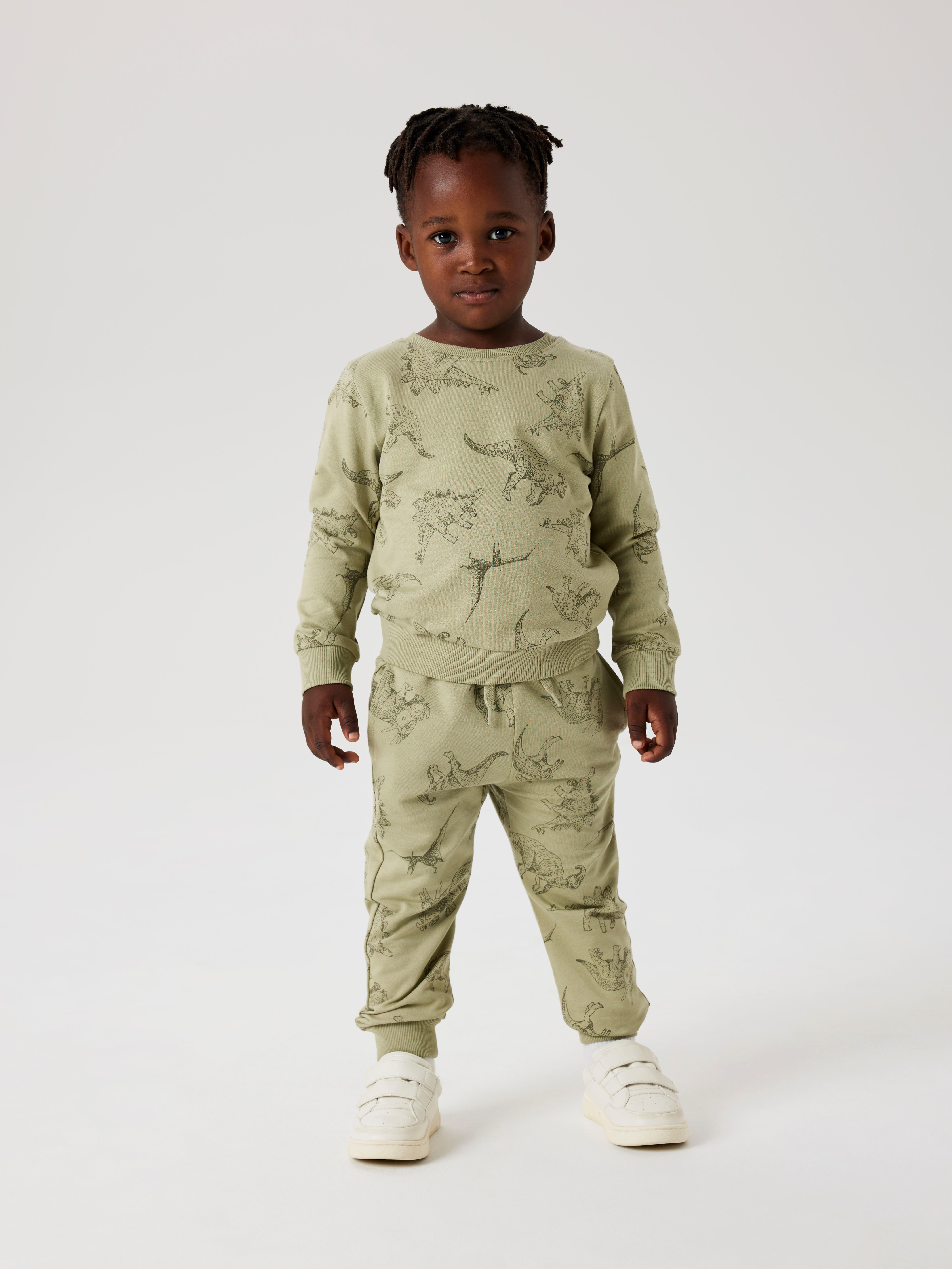 Name It Sweatshirt NMMVARON für Jungen mit Alloverprint und Rippbündchen bedruckt, casual, regular fit, Baumwolle, Rundhals