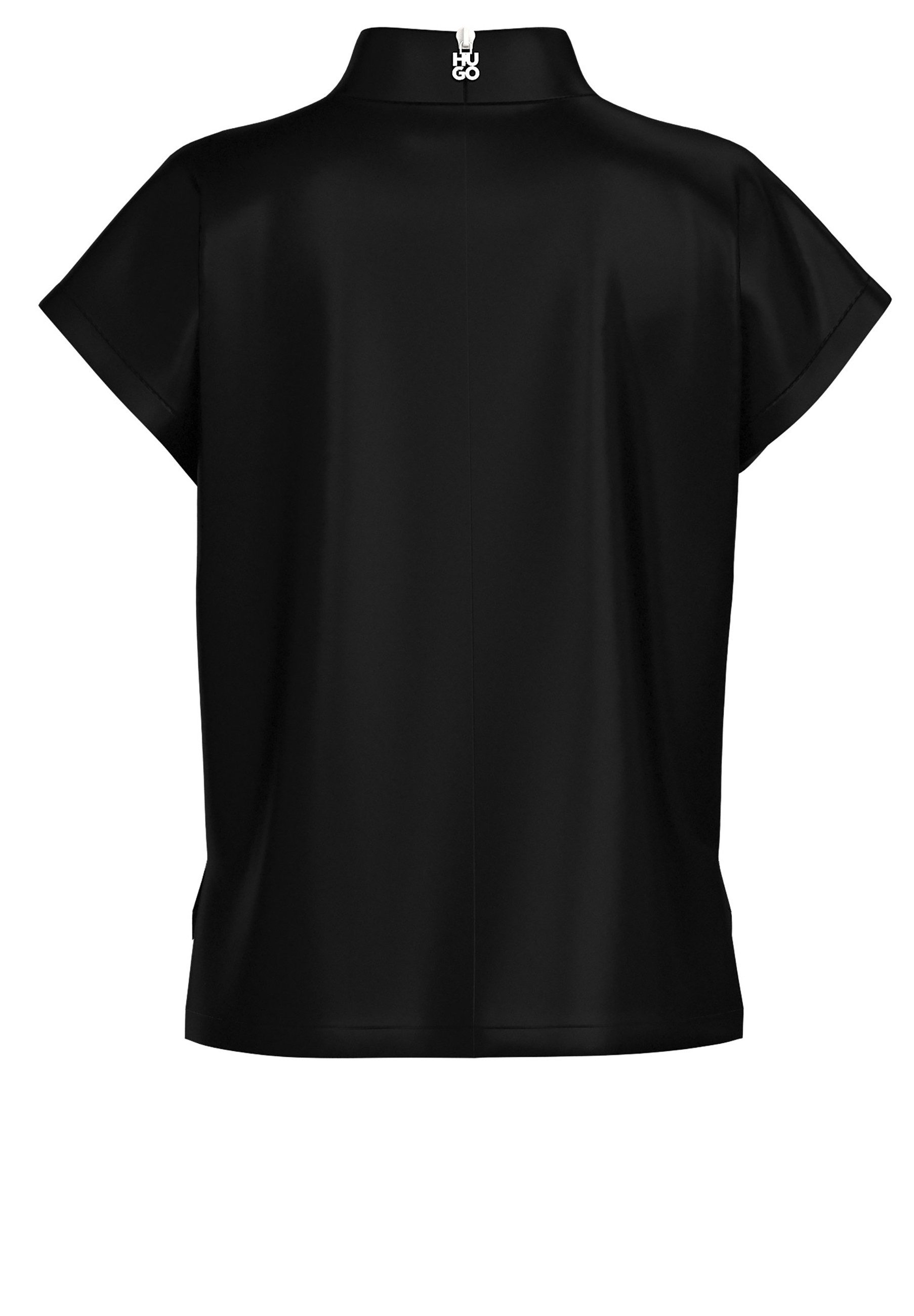 HUGO Trägertop Caneli aus fließendem Satin mit Stehkragen (1-tlg)