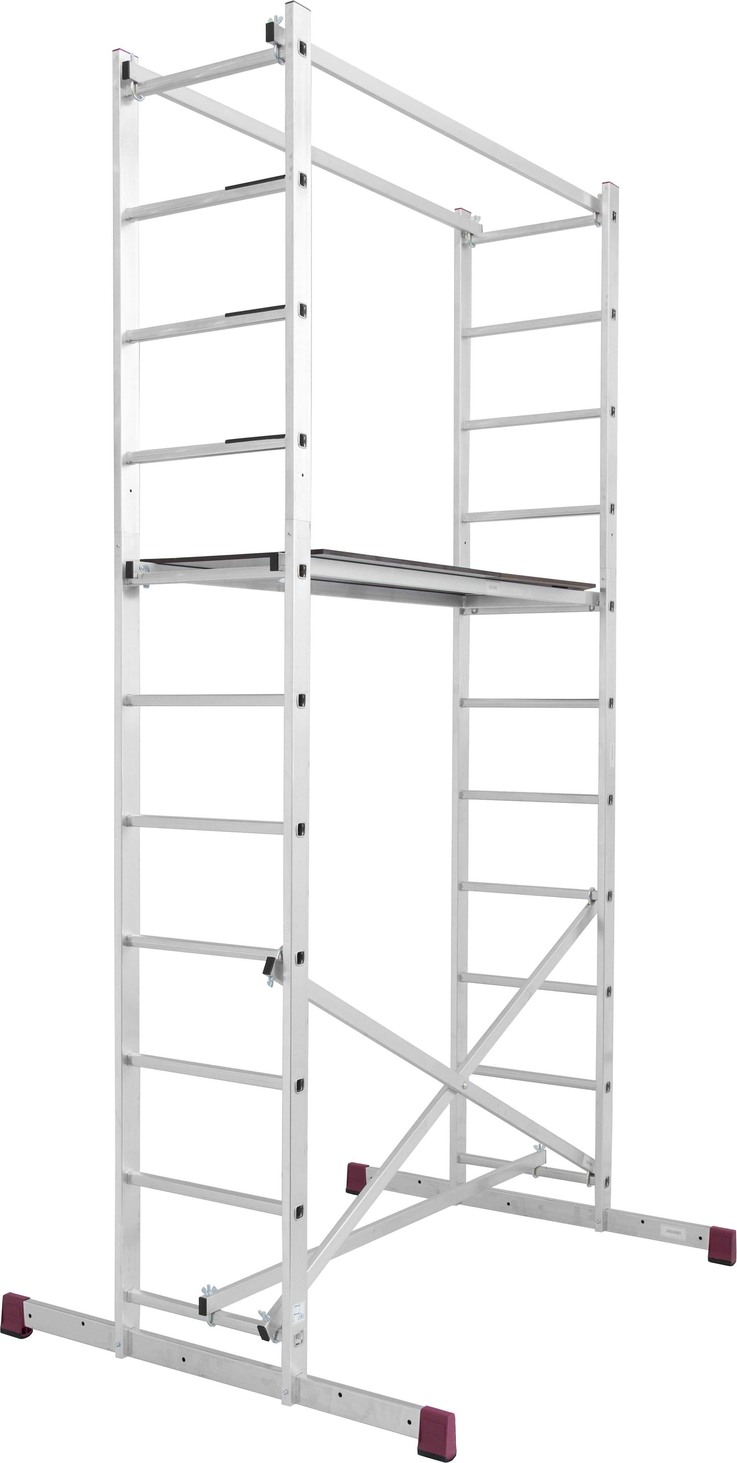 KRAUSE Arbeitsgerüst CORDA, Montagegerüst mit rutschsicherer Belagbühne 1,50 x 0,56 m