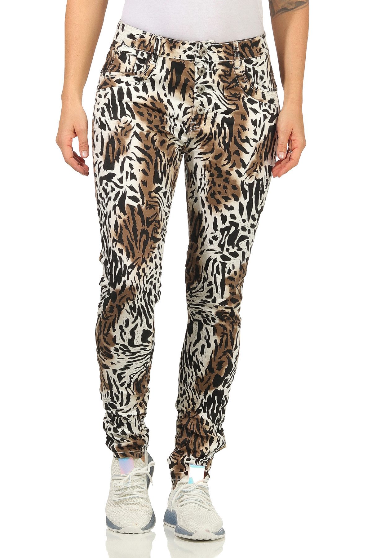 Jewelly Skinny-fit-Jeans 57 Hüftjeans angesagte Prints