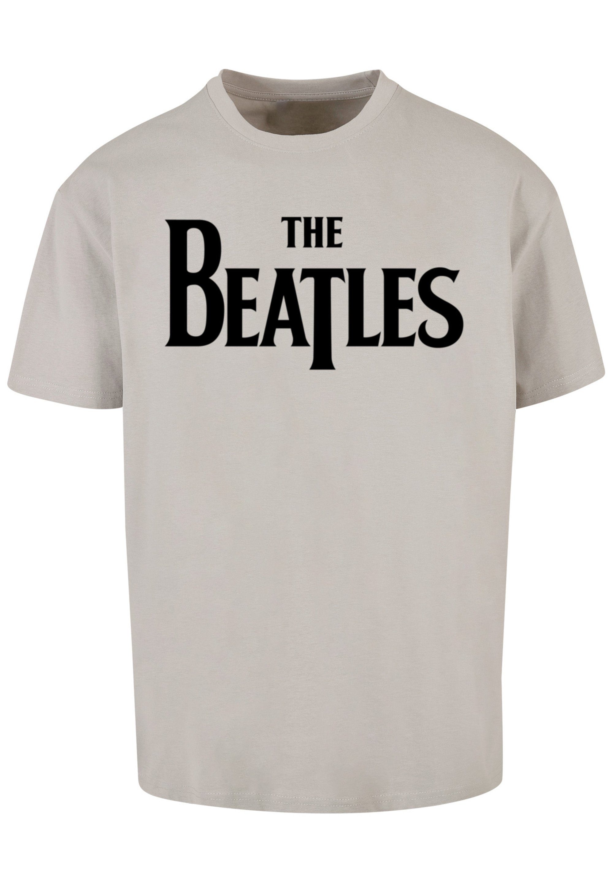Logo T F4NT4STIC Print Beatles Band Black T-Shirt lightasphalt Drop The