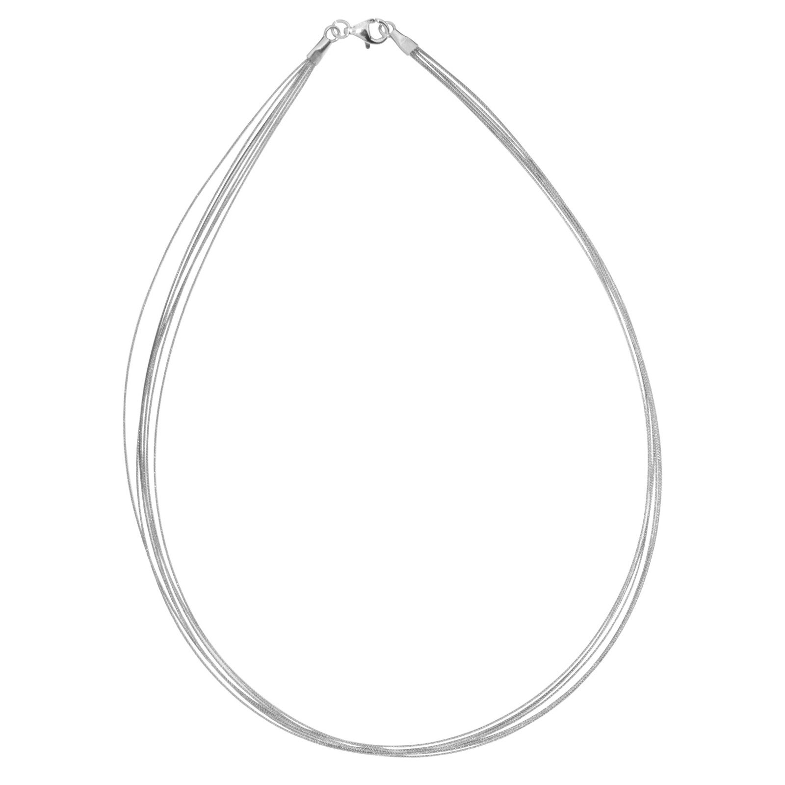 OSTSEE-SCHMUCK Halsreif Ostsee-Schmuck Halsreif Edelstahl 7-reihig (1-tlg)
