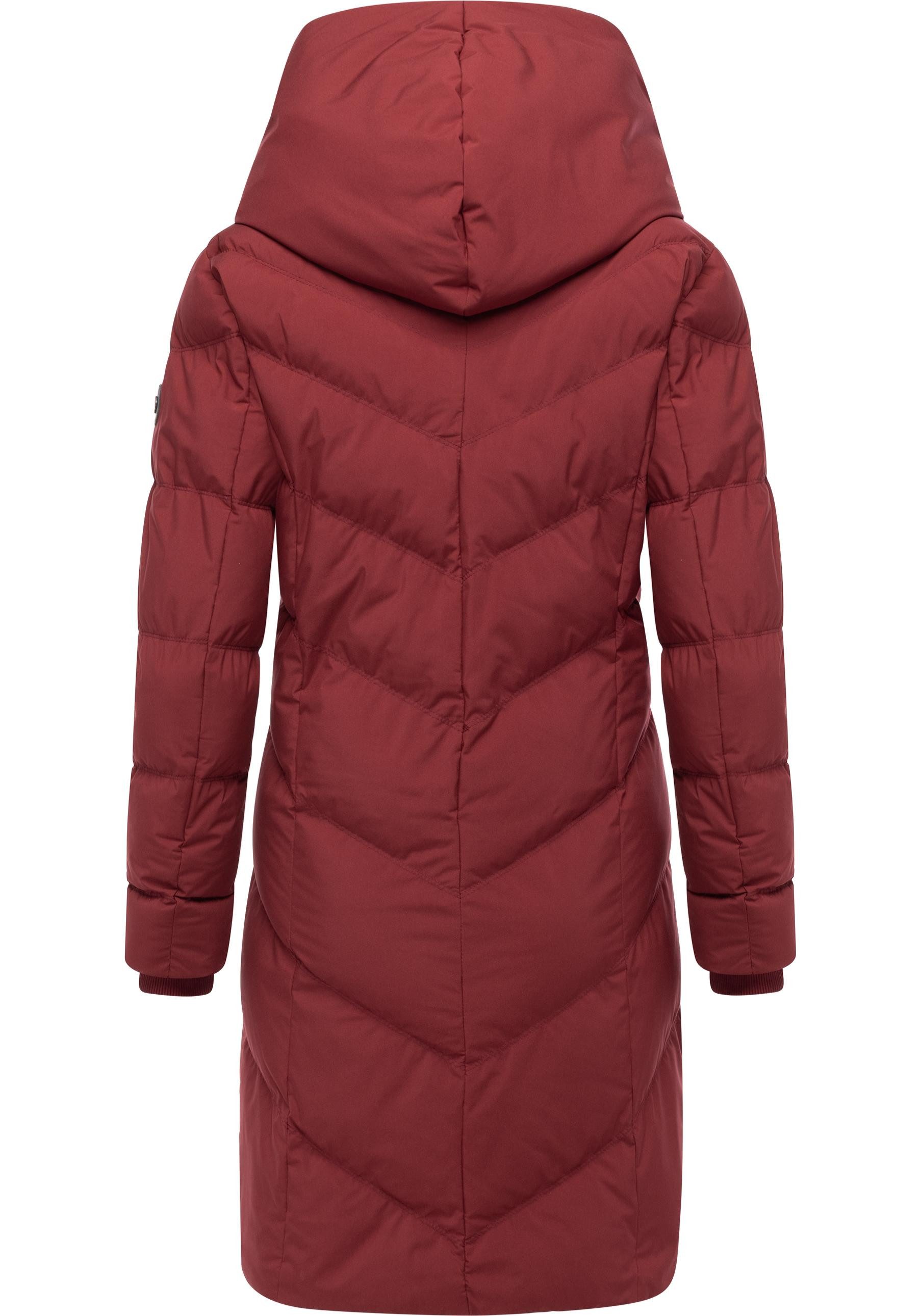 Ragwear Steppmantel Natalka Soft YOUMODO Warmer Wintermantel mit hohem Kragen und Kapuze
