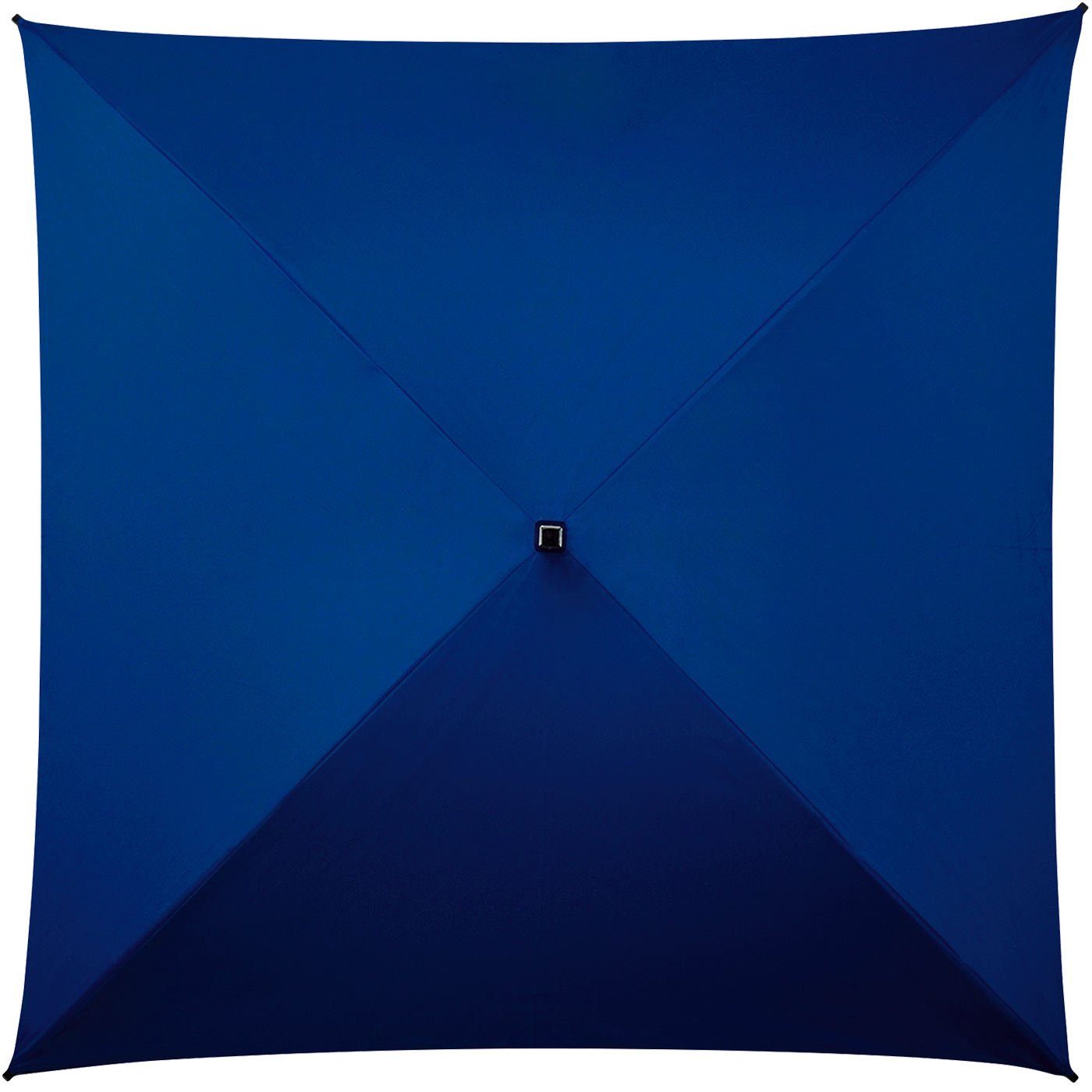 Impliva Langregenschirm All Square® voll der Regenschirm, Regenschirm ganz quadratischer blau besondere