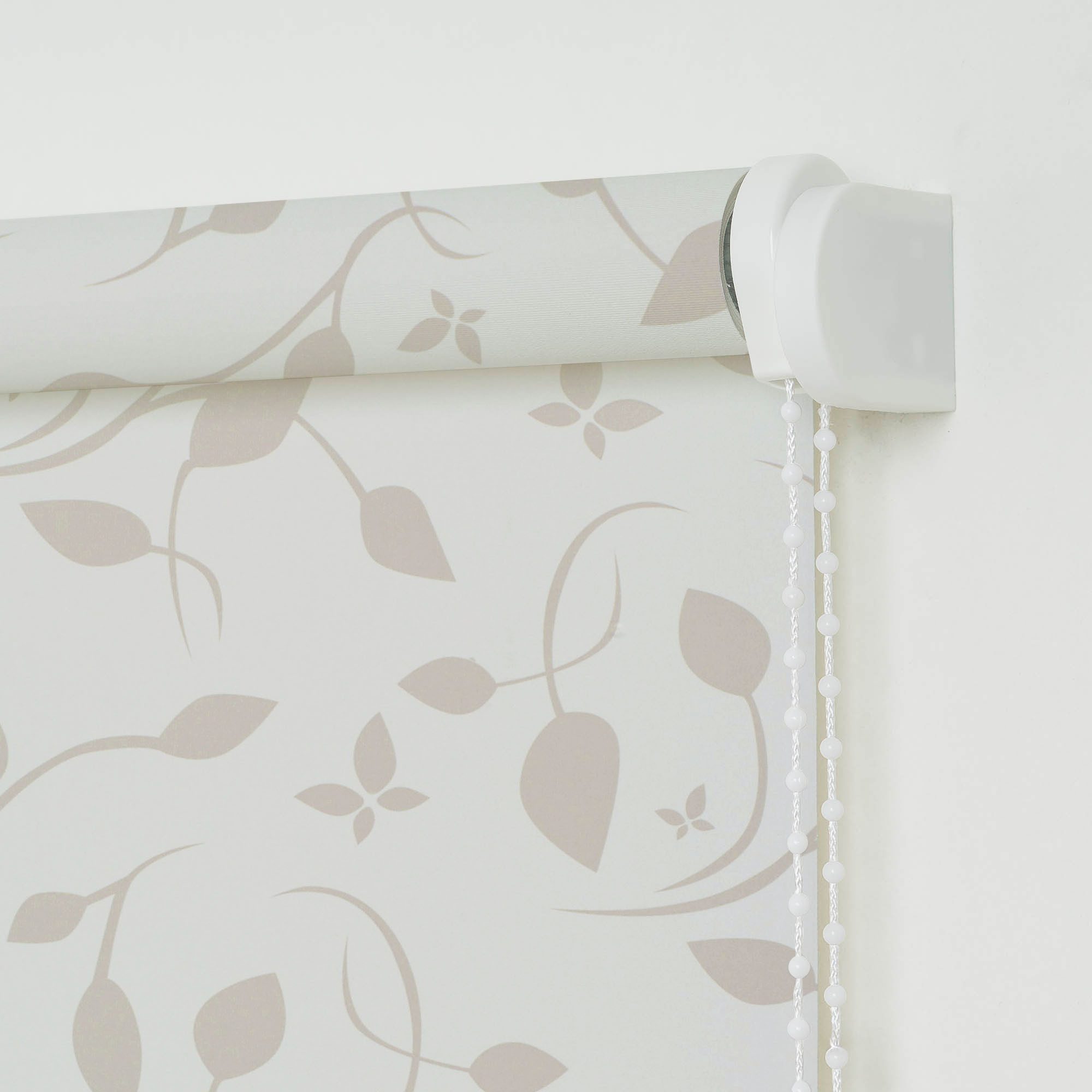 Seitenzugrollo Seitenzugrollo Design Ranke, Liedeco, transparent, freihängend, verschraubt, Lichtdurchlässig mit Sichschutz, flexibel montierbar