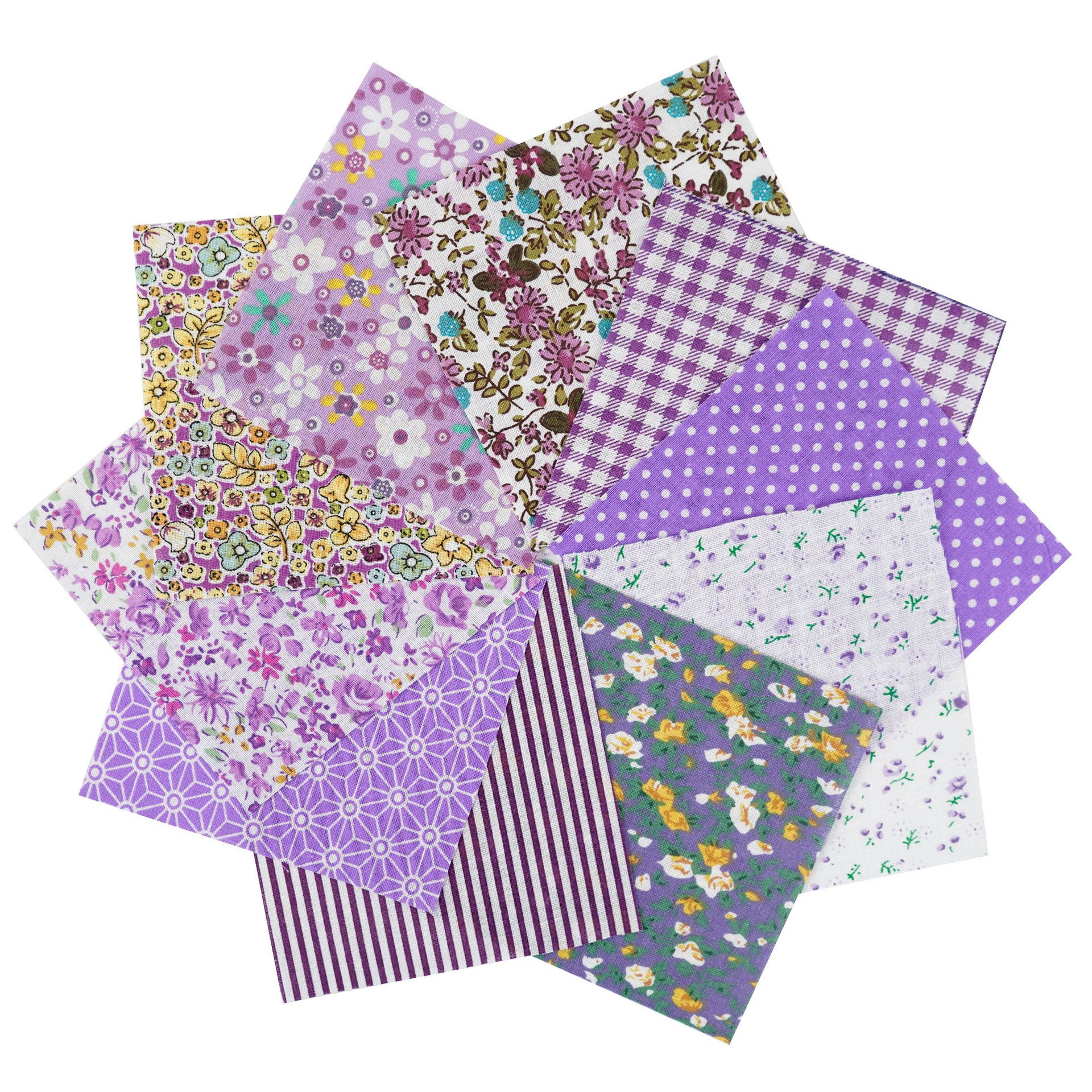 Diwzbyn Stoff Boho-Gewebe, bedruckter Steppstoff, Vintage-Patchwork-Material, geeignet für Handarbeit und Bekleidungsnäherei