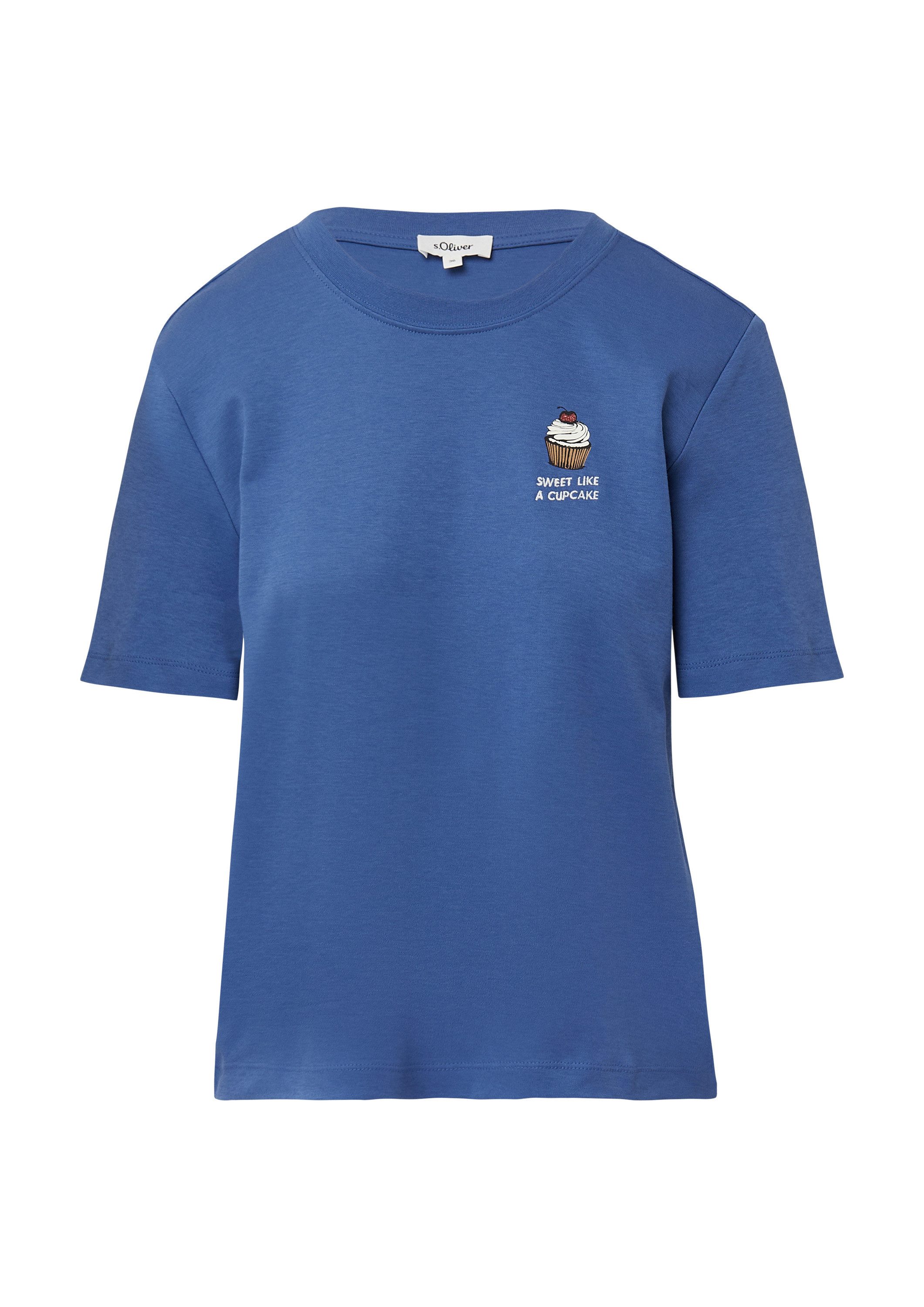 s.Oliver Kurzarmshirt T-Shirt T-Shirt aus Interlockjersey mit Frontprint günstig online kaufen
