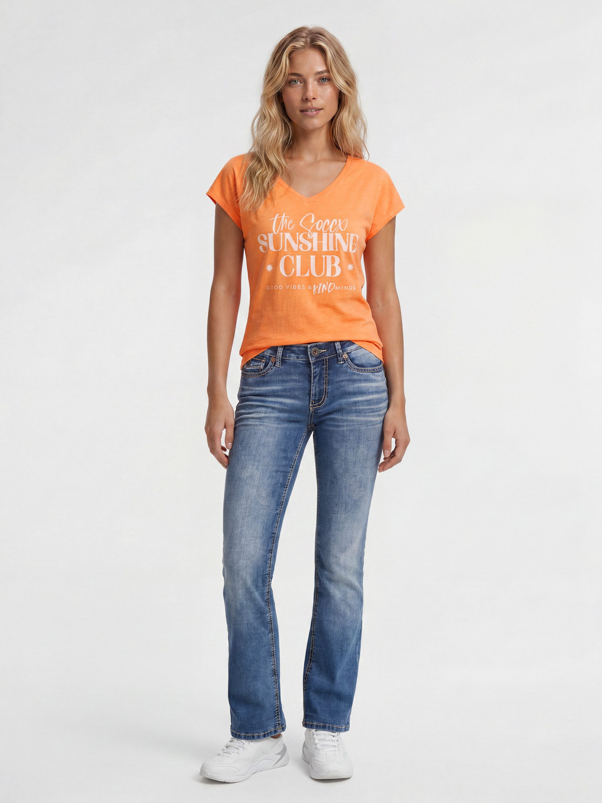SOCCX V-Shirt mit überschnittener Schulter – Bild 3 von 5