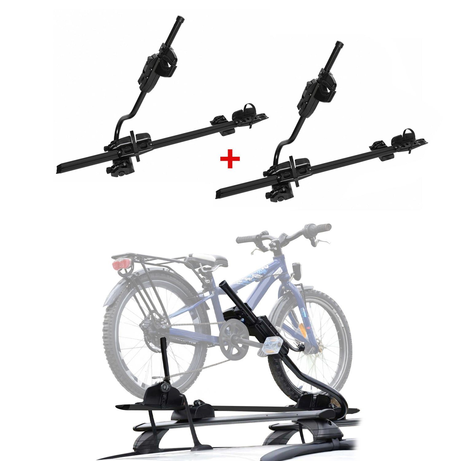 Dachfahrradträger 2x Fahrradträger bis 25kg ABE P-Style Dachfahrradträger EBike FatBike