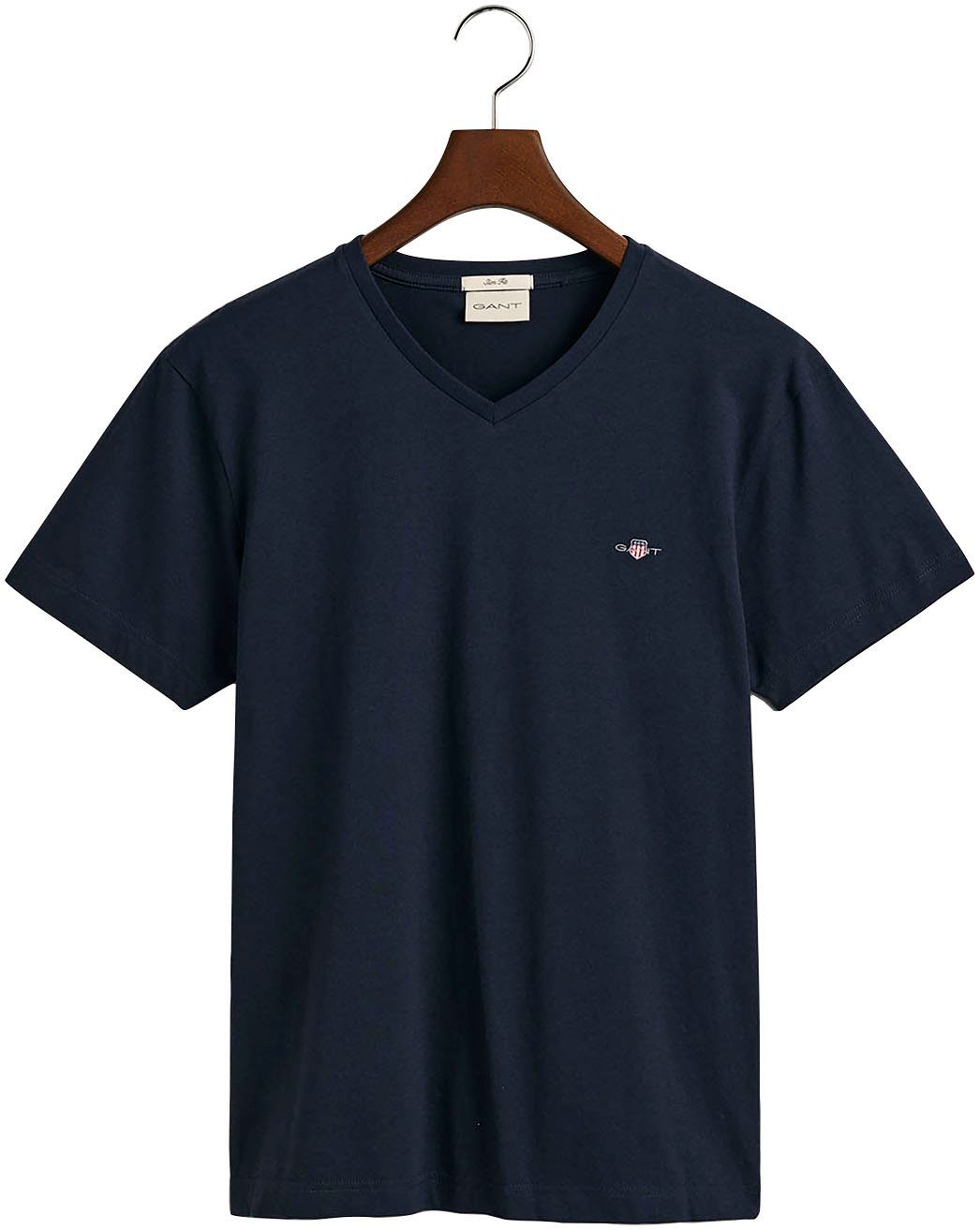 Gant T-Shirt SLIM SHIELD V-NECK T-SHIRT günstig online kaufen