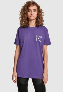 MisterTee Kurzarmshirt MisterTee Damen Never On Time Tee (1-tlg)