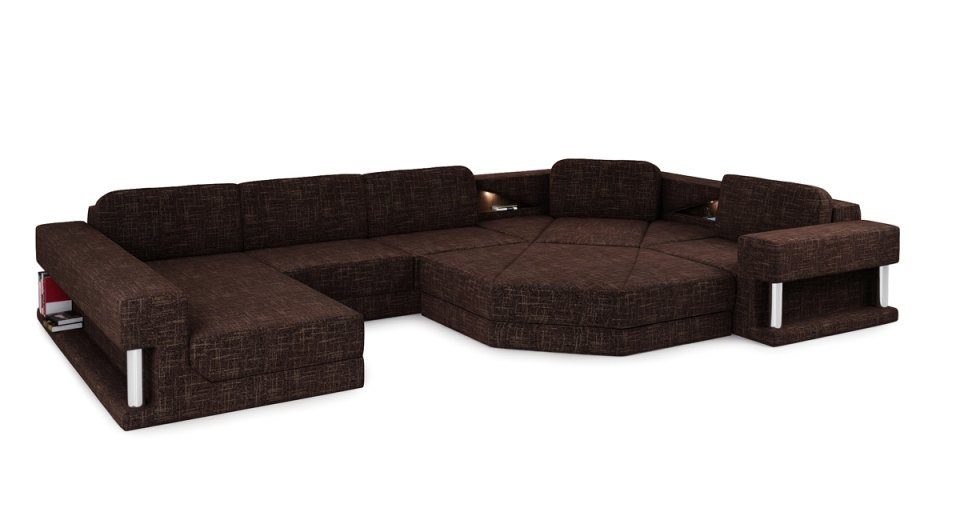 Ecksofa Leder Ecksofa JVmoebel Polster Wohnlandschaft Modern Couch Sofa Design
