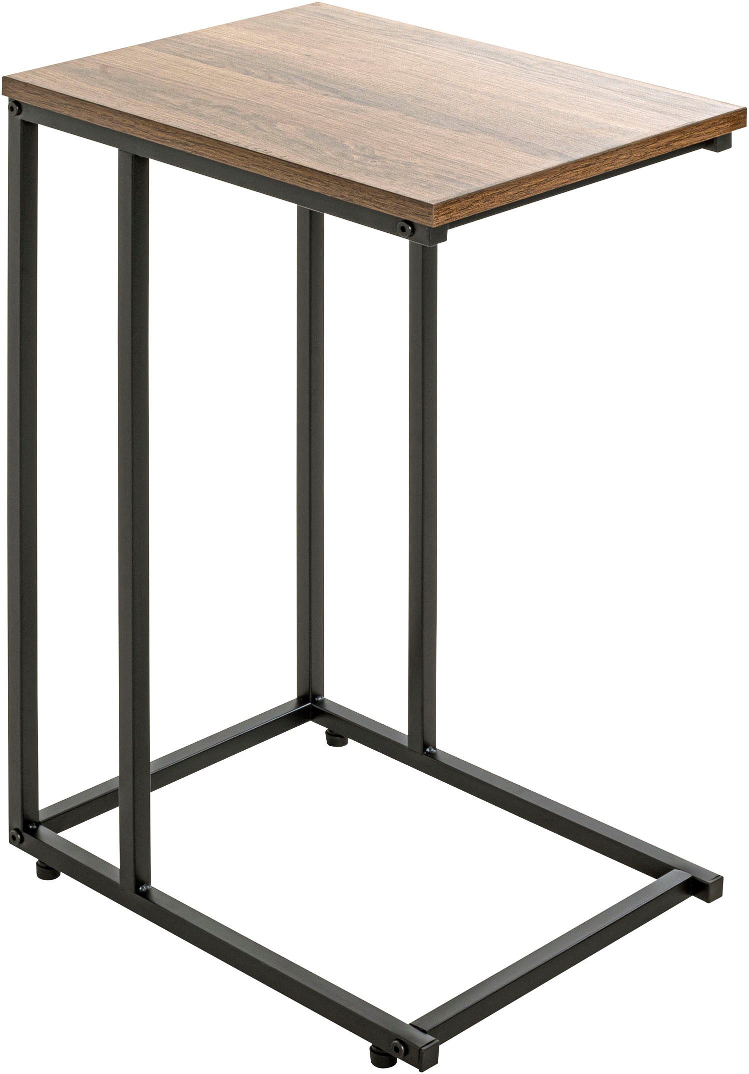 HAKU Beistelltisch Rollwagen, Trolley (1-St), rechteckig - aus Metall Schwarz B/T/H 30/40/67 cm