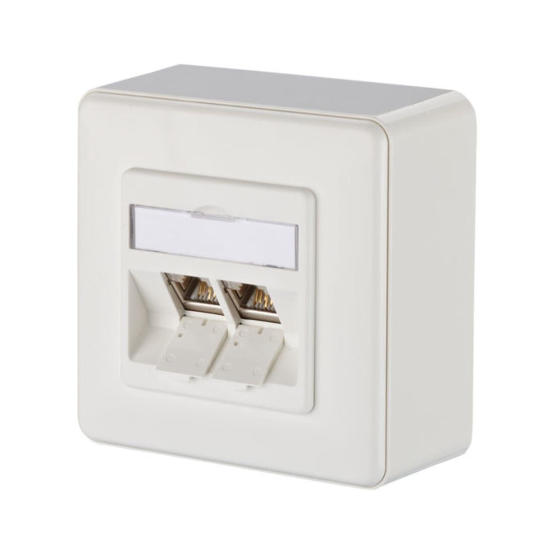 Metz Connect BTR NETCOM Anschlussdose, Cat.6A 2xRJ45,AP,rws TN E-DATmod-2AP-rws Installationskabel