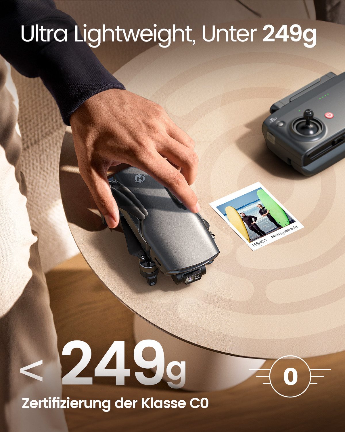 HOLY STONE GPS-Drohne mit 4K-Kamera, 3-Achsen-Gimbal, 48MP Fotos, 6 km Reichweite Drohne (4K, 30 Min. Flugzeit, Follow-Modus, QuickShots, unter 249 g)