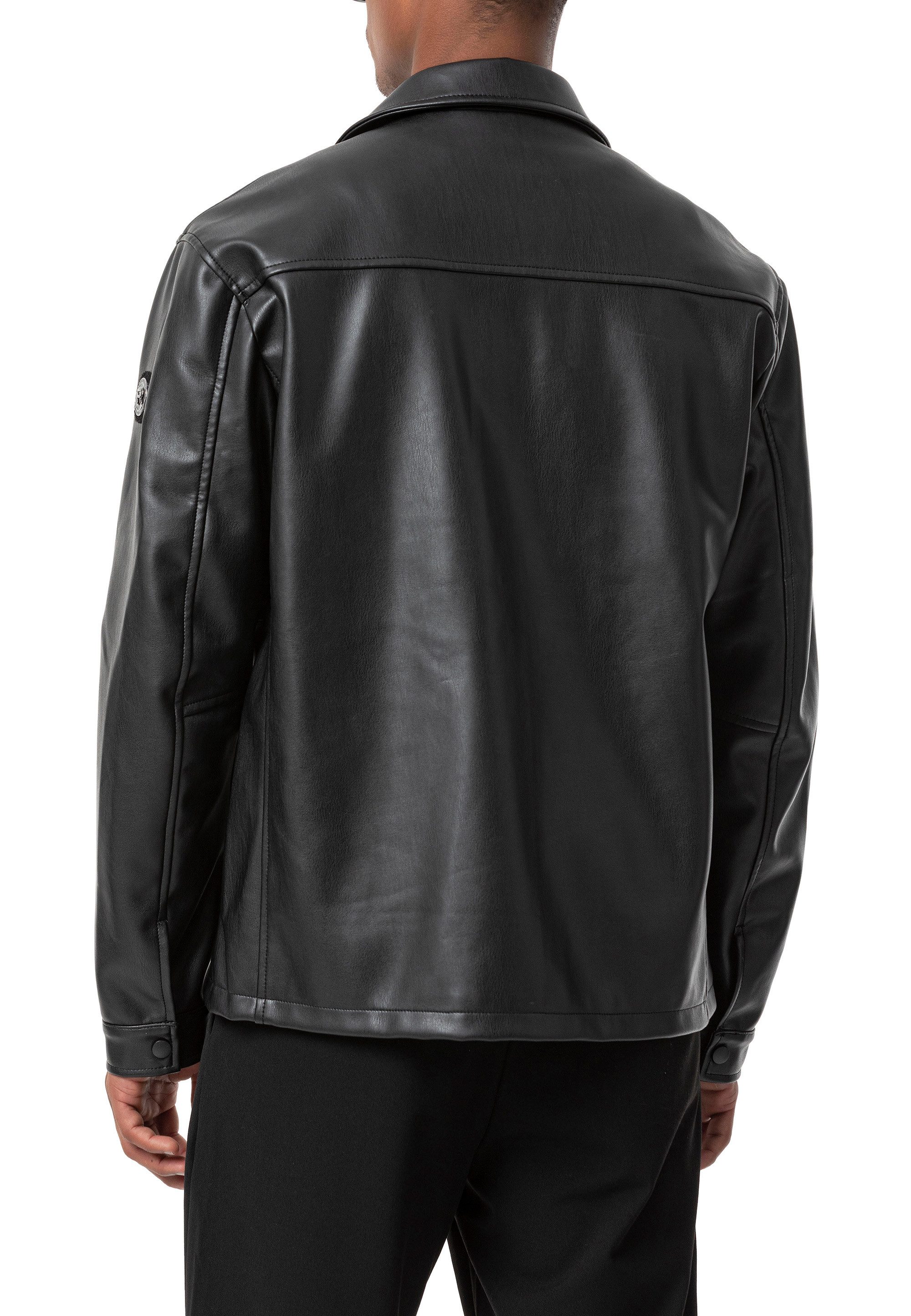 RedBridge Lederimitatjacke aus Kunstleder - Leicht oversized bequeme Passform, zeitloses Design