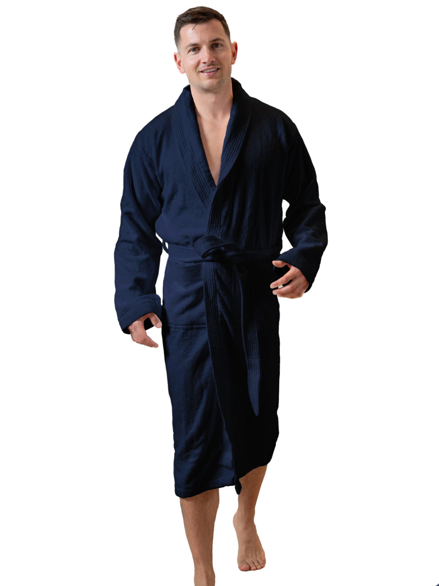 SIEGENTHAL Herrenbademantel Bademantel Herren Schalkragen Knielang, Schalkr günstig online kaufen
