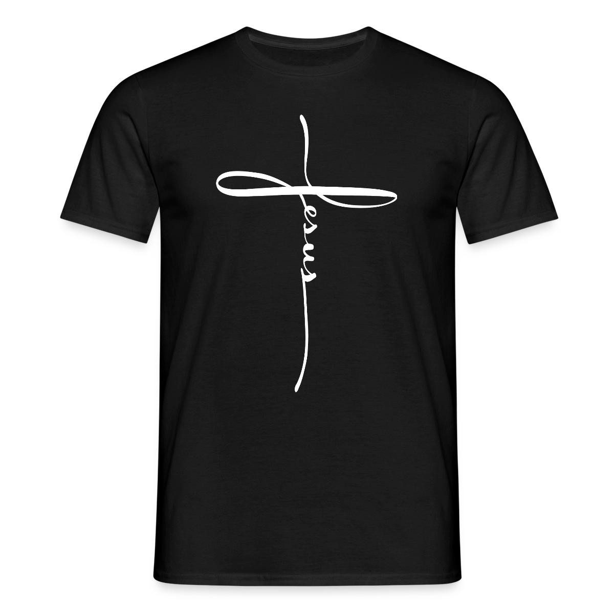 Spreadshirt T-Shirt Jesus Kreuz Christlich Männer T-Shirt (1-tlg)